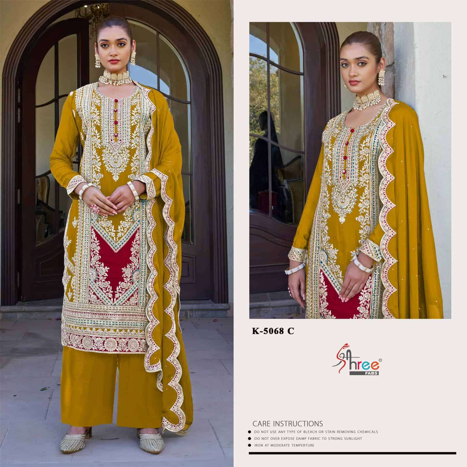 Shree Fabs K 5068 C Stylish Chinon Exclusive Heavy Embroidered Salwar Suit Dealers