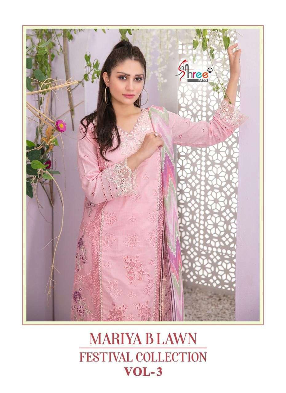Shree Fabs Mariya B Lawn Festival Collection Vol 3 Pakistani Suit Catalog Exporters