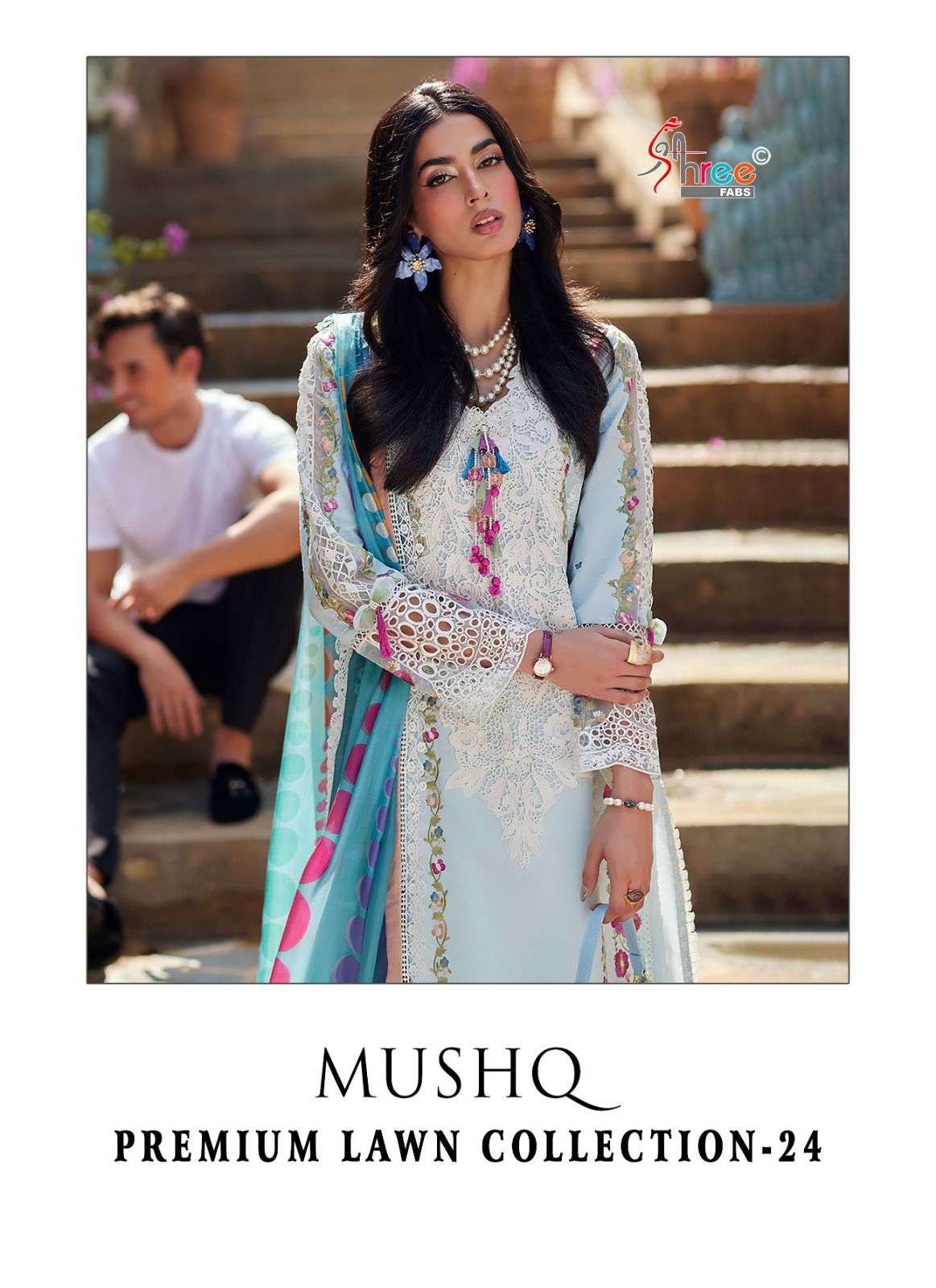 Shree Fabs Mushq Premium Lawn Collection 24 Designer Cotton Pakistani Suit Exporters
