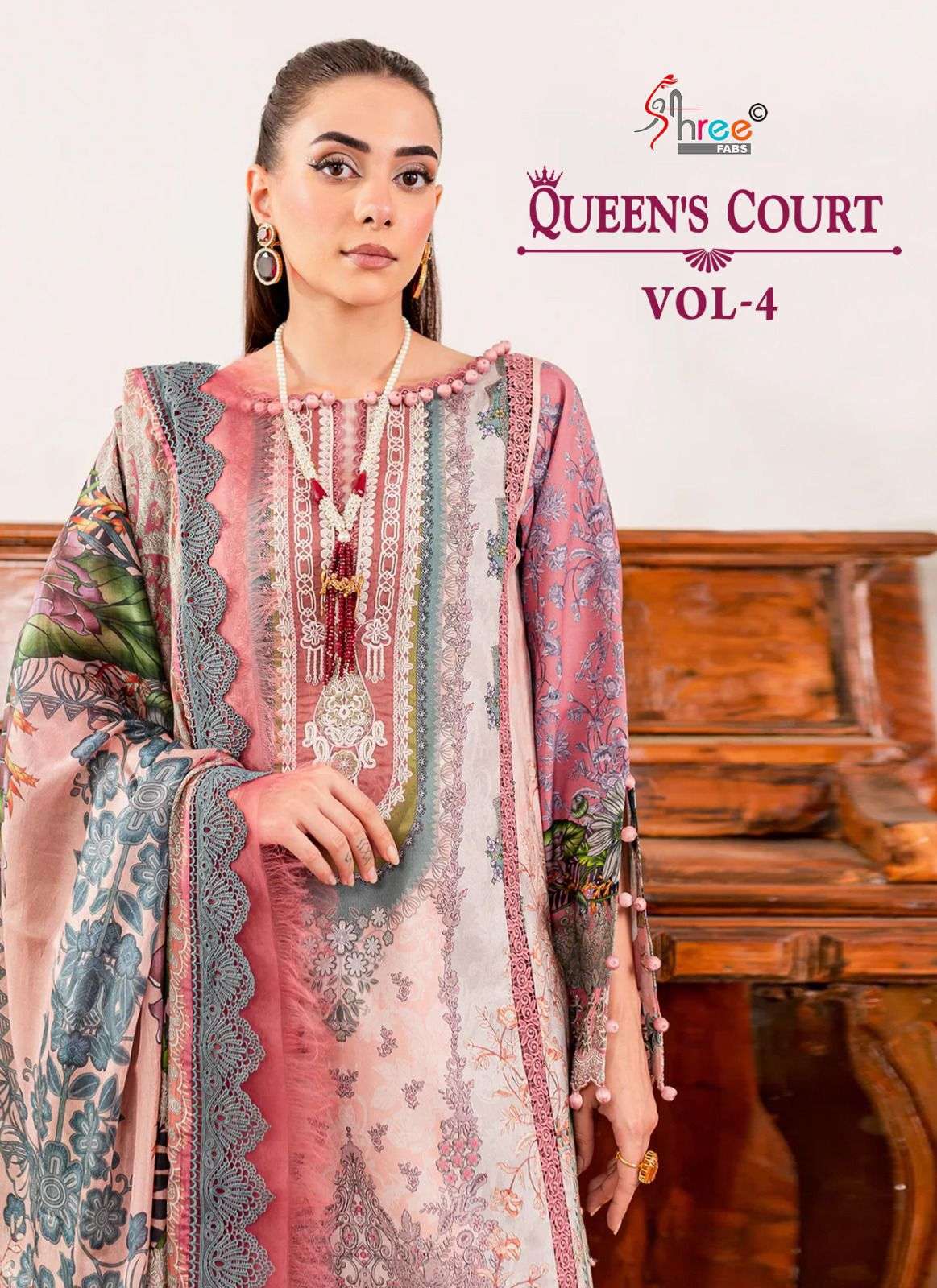 Shree Fabs Queens Court Vol 4 Fancy Pakistani Cotton Dress Catalog Exporters