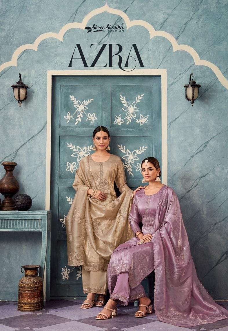 Shree Shalika Azra Wedding Wear Designer Organza Suit Catalog Dealers