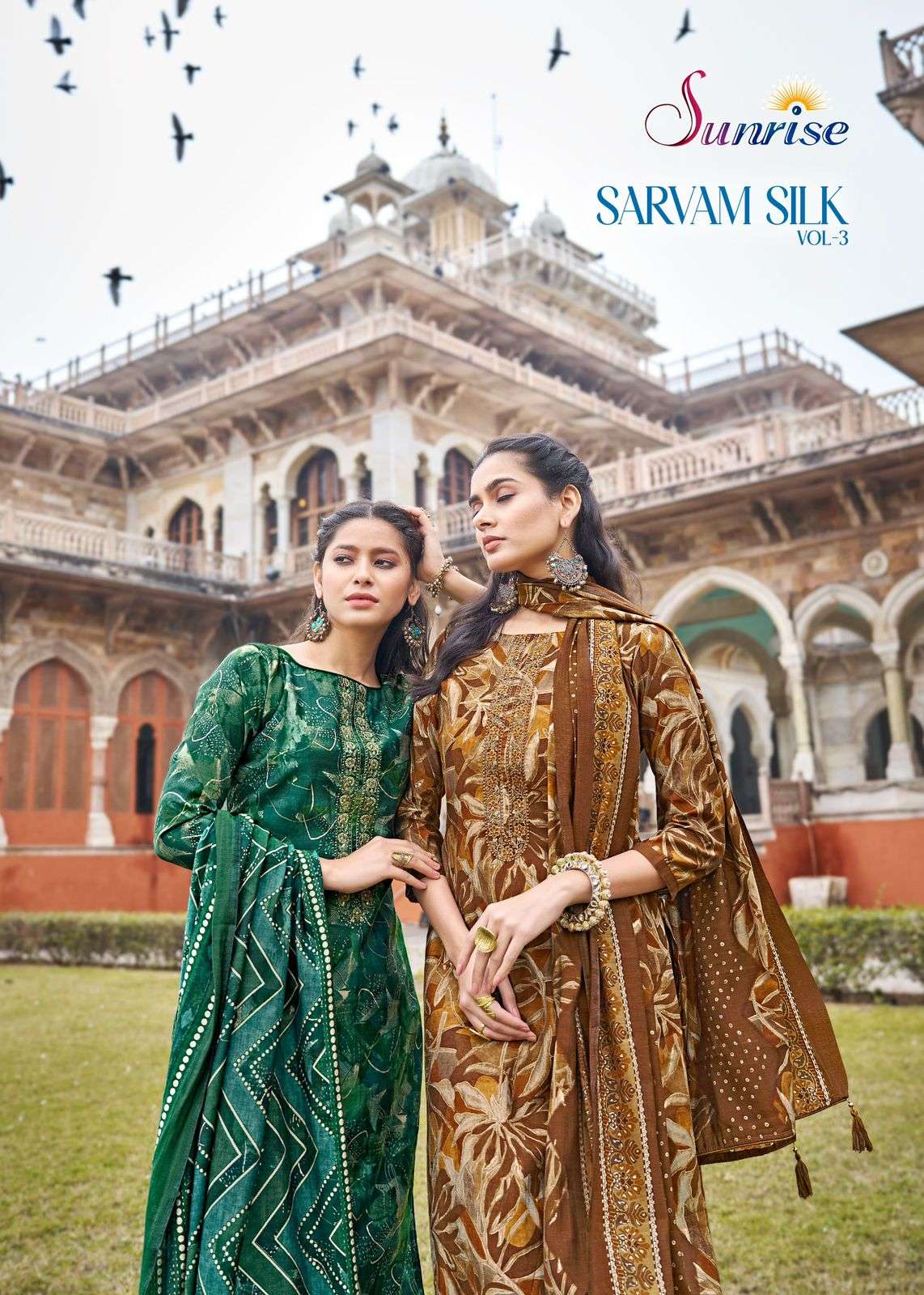 Sunjyoti Sarvam Silk Vol 3 Modal Silk ladies Suit Dealer