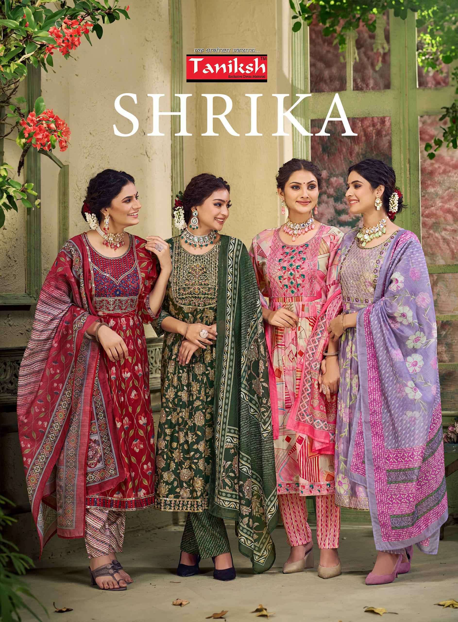 Taniksh Shrika Vol 3 New Designs Nayra Style Kurti Pant Dupatta Set Catalog Exporters