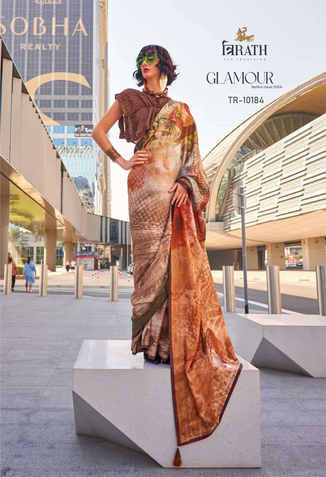 Trirath Glamour 10181 To 10191Fancy Printed Designer Saree Online Suppliers