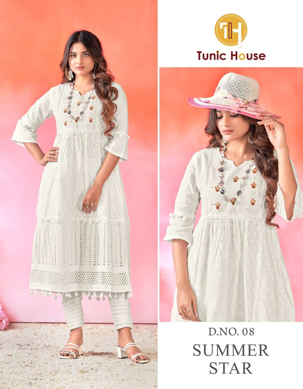Tunic House Summer Star Fancy Cotton Midiz Kurti Catalog Supplier
