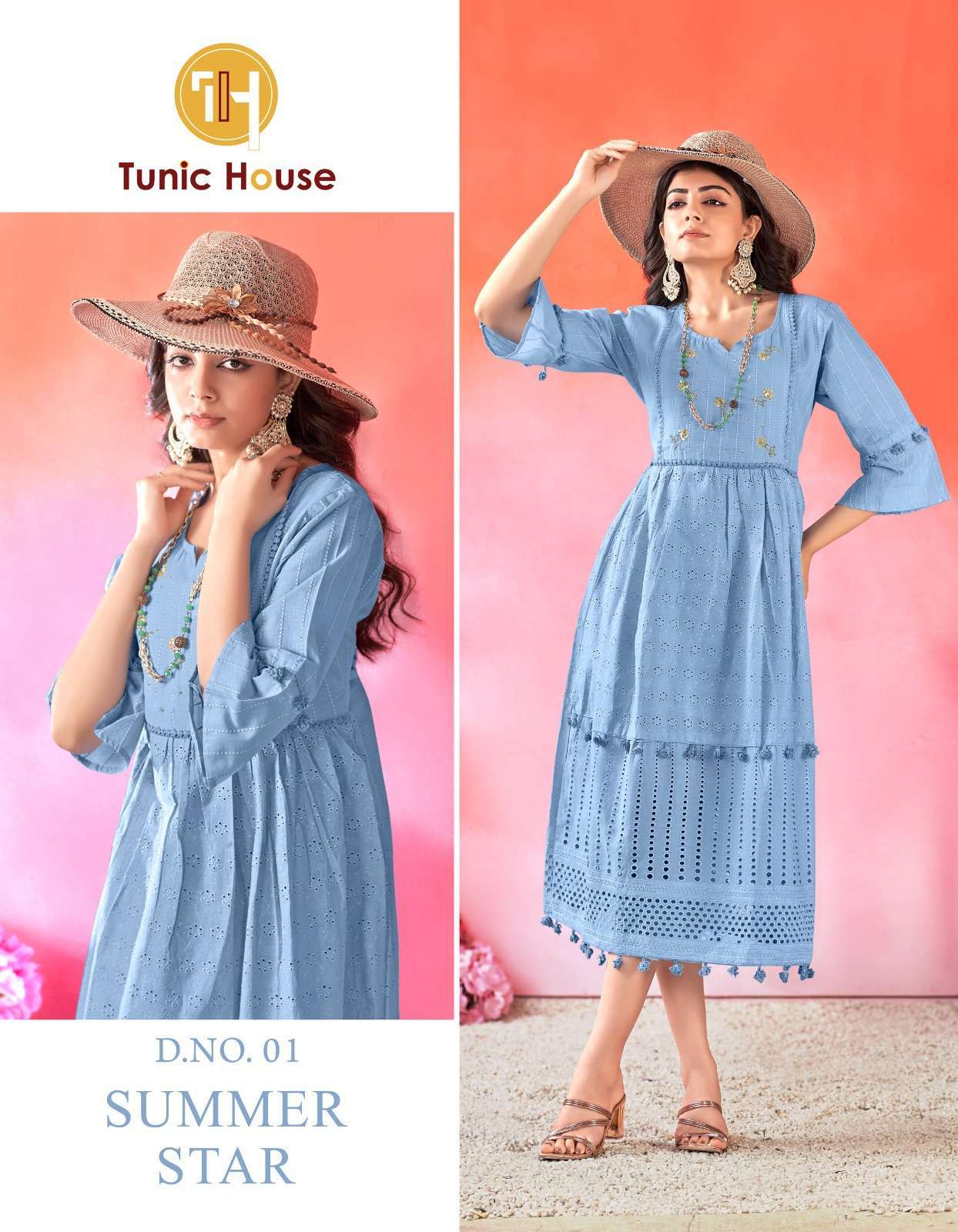 Tunic House Summer Star Premium Designs Kurti Gown Catalog Dealers