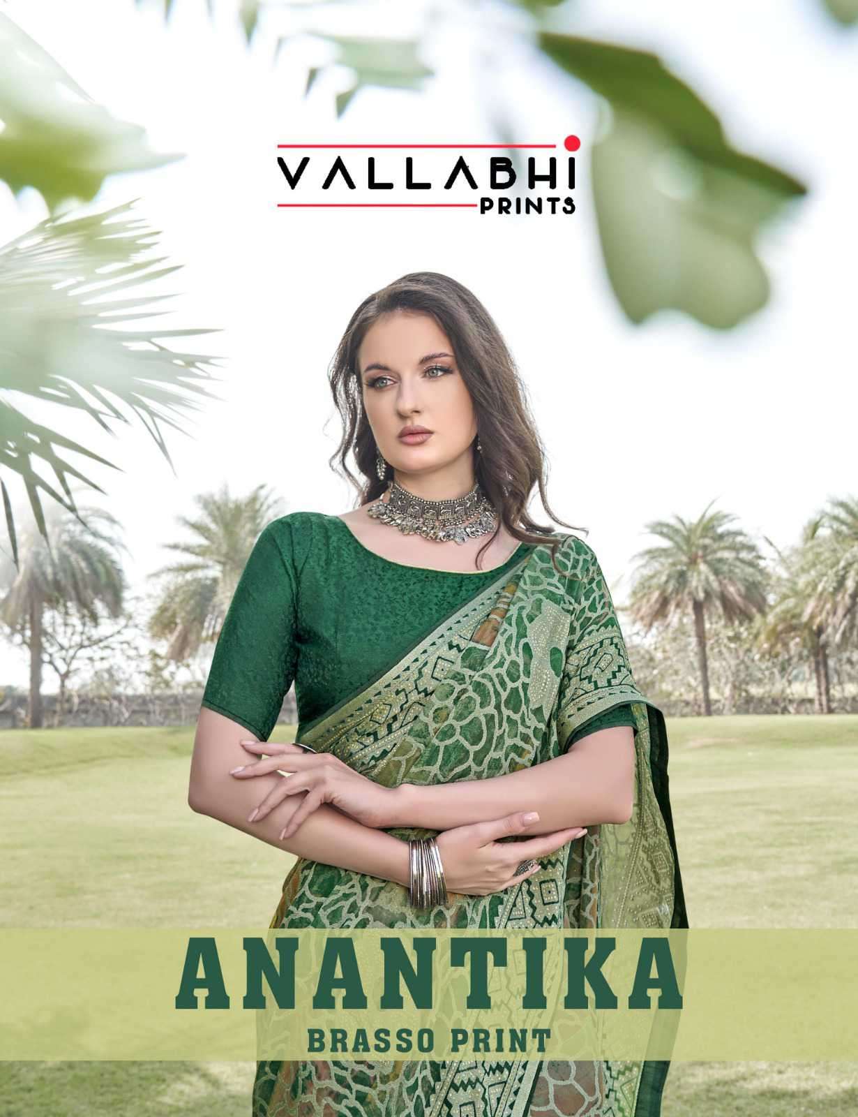 Vallabhi Prints Anantika Designer Brasso Saree Festive Collection