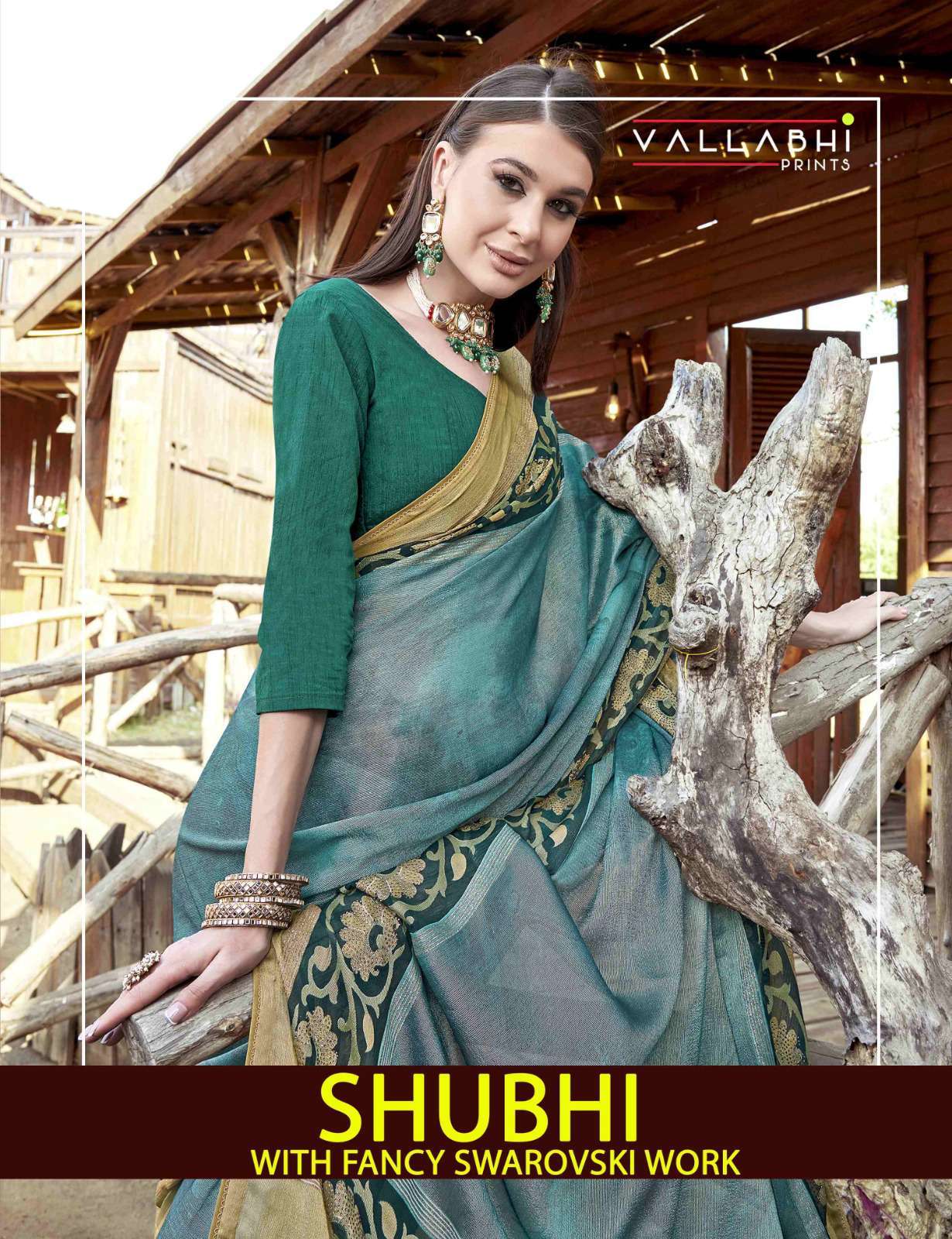 Vallabhi Prints Shubhi Occasion Wear Fancy Brasso Saree Online Collection