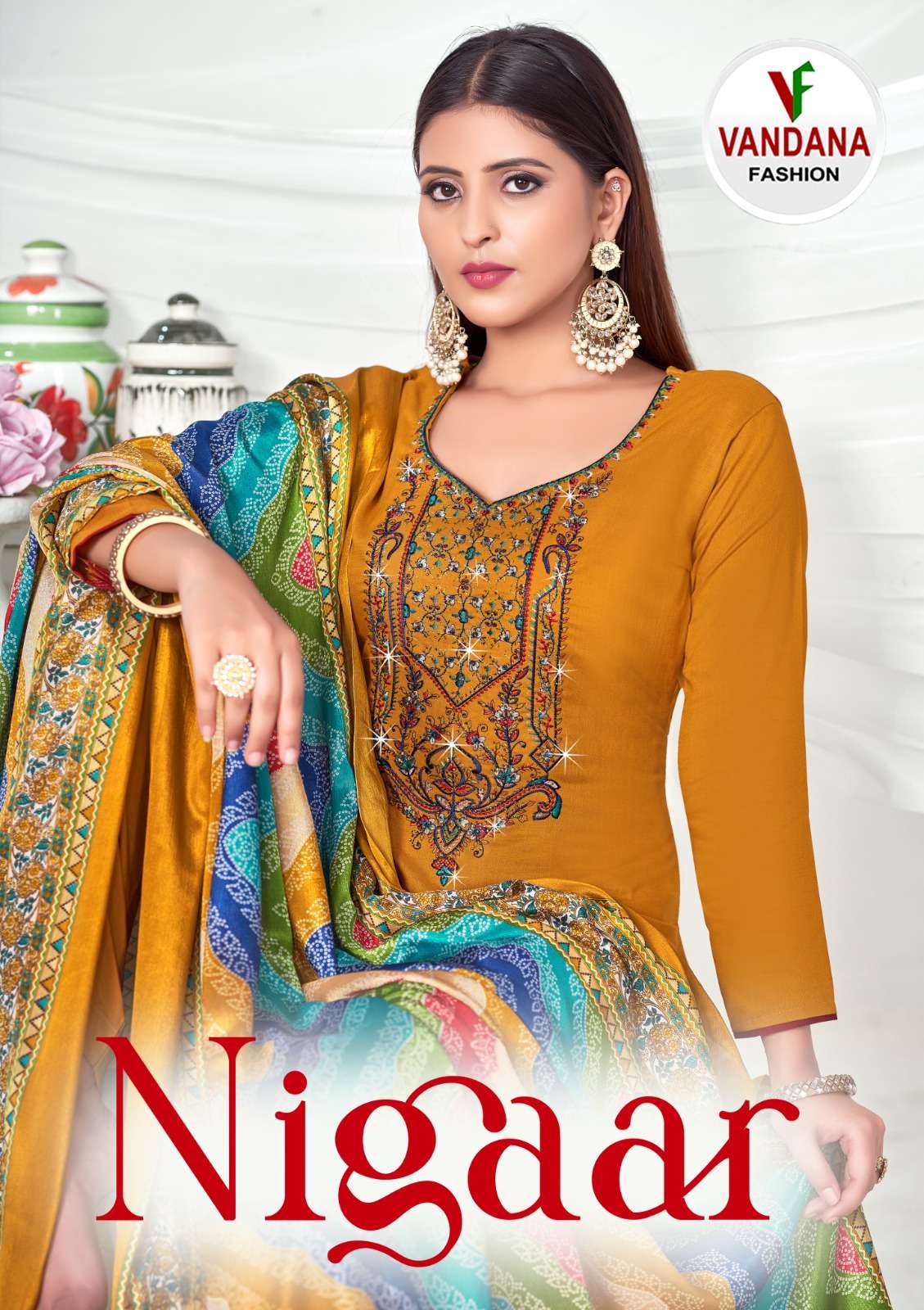 Vandana Nigaar Vol 5 Fancy Rayon Ladies Dress Catalog Exporters