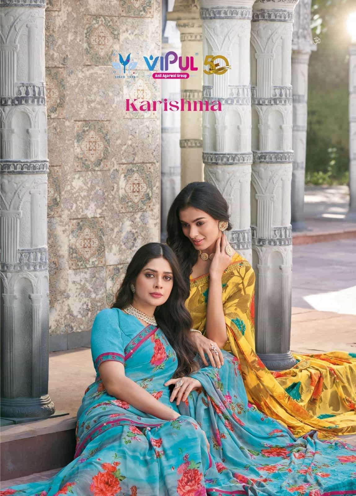 Vipul Karishma 75204 To 75215 Daily Wear Style Georgette Saree Catalog Collection
