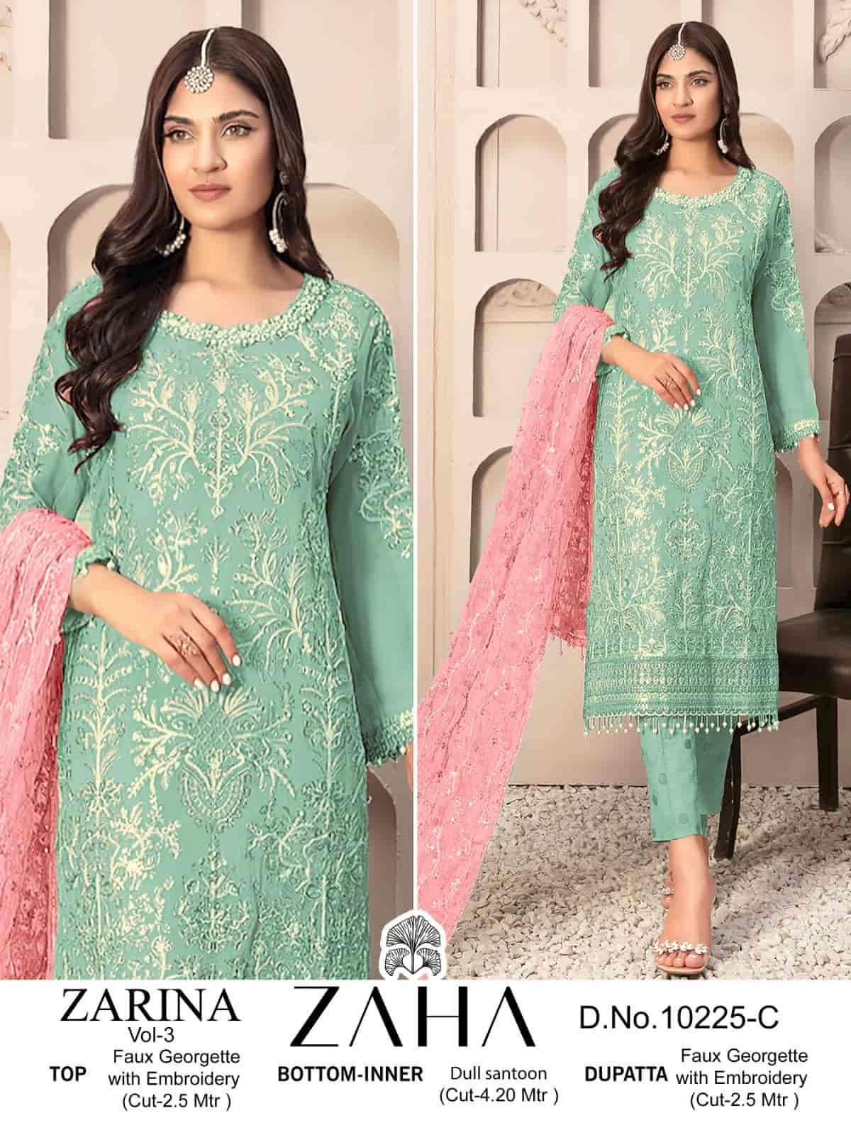 Zaha 10225 C Party Wear Style Latest Designer Salwar Suit Exporter