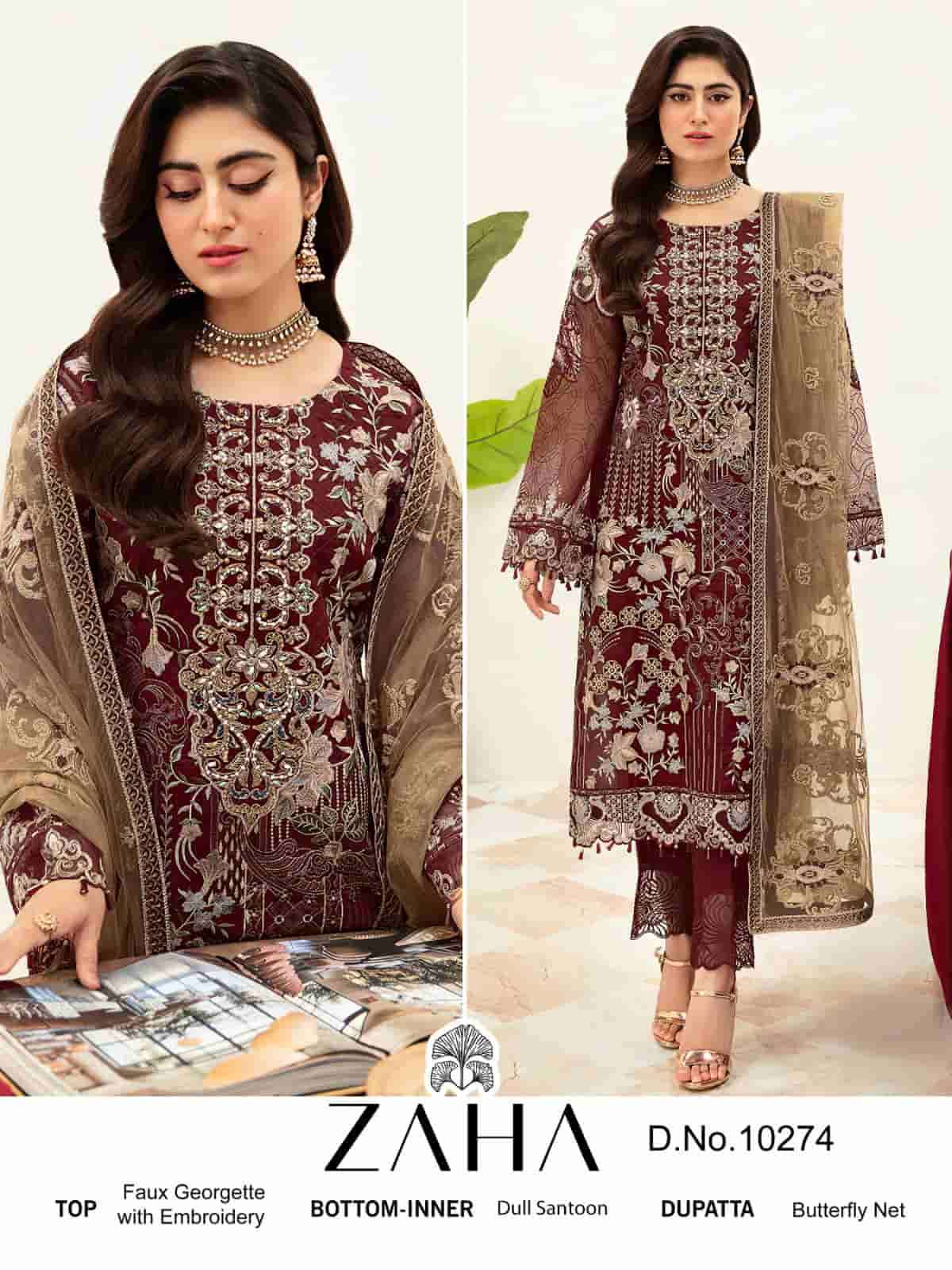 Zaha 10274 Heavy Designer Style Pakistani Dress Online Dealers