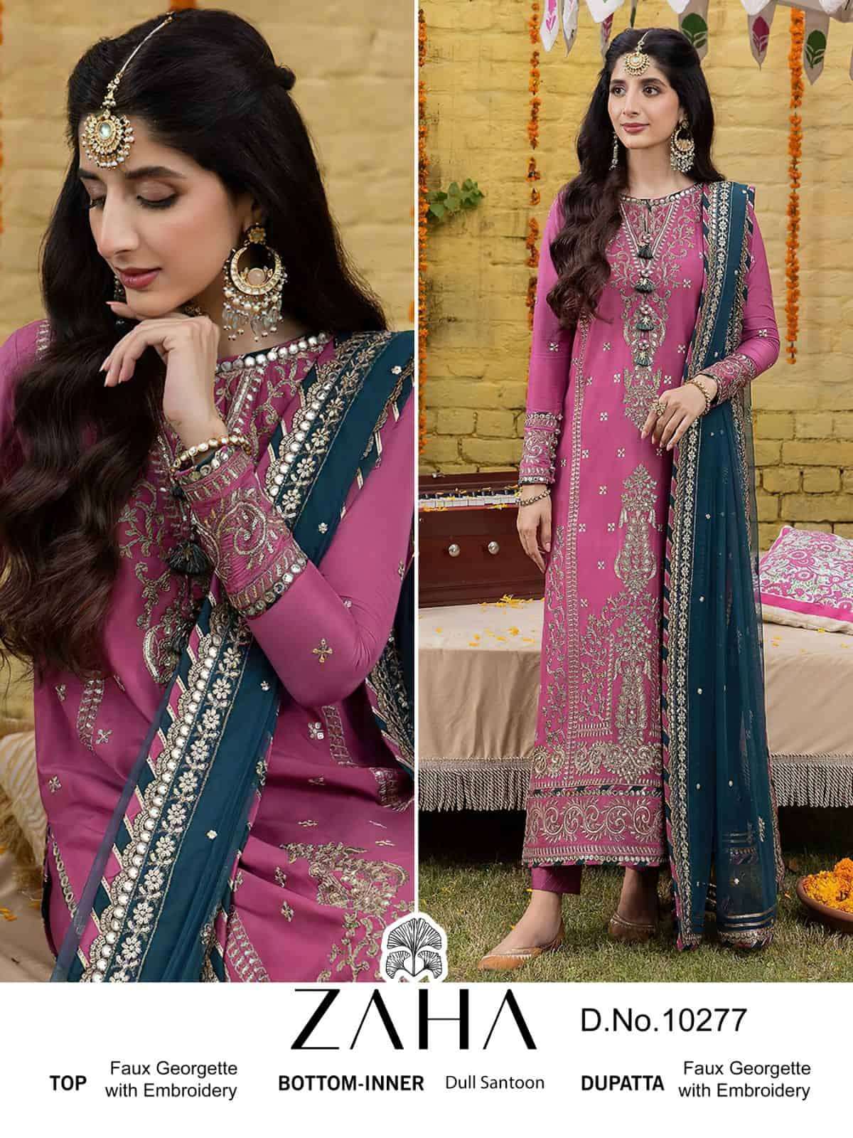 Zaha 10277 Georgette Designer Pakistani Salwar Kameez Wholesaler