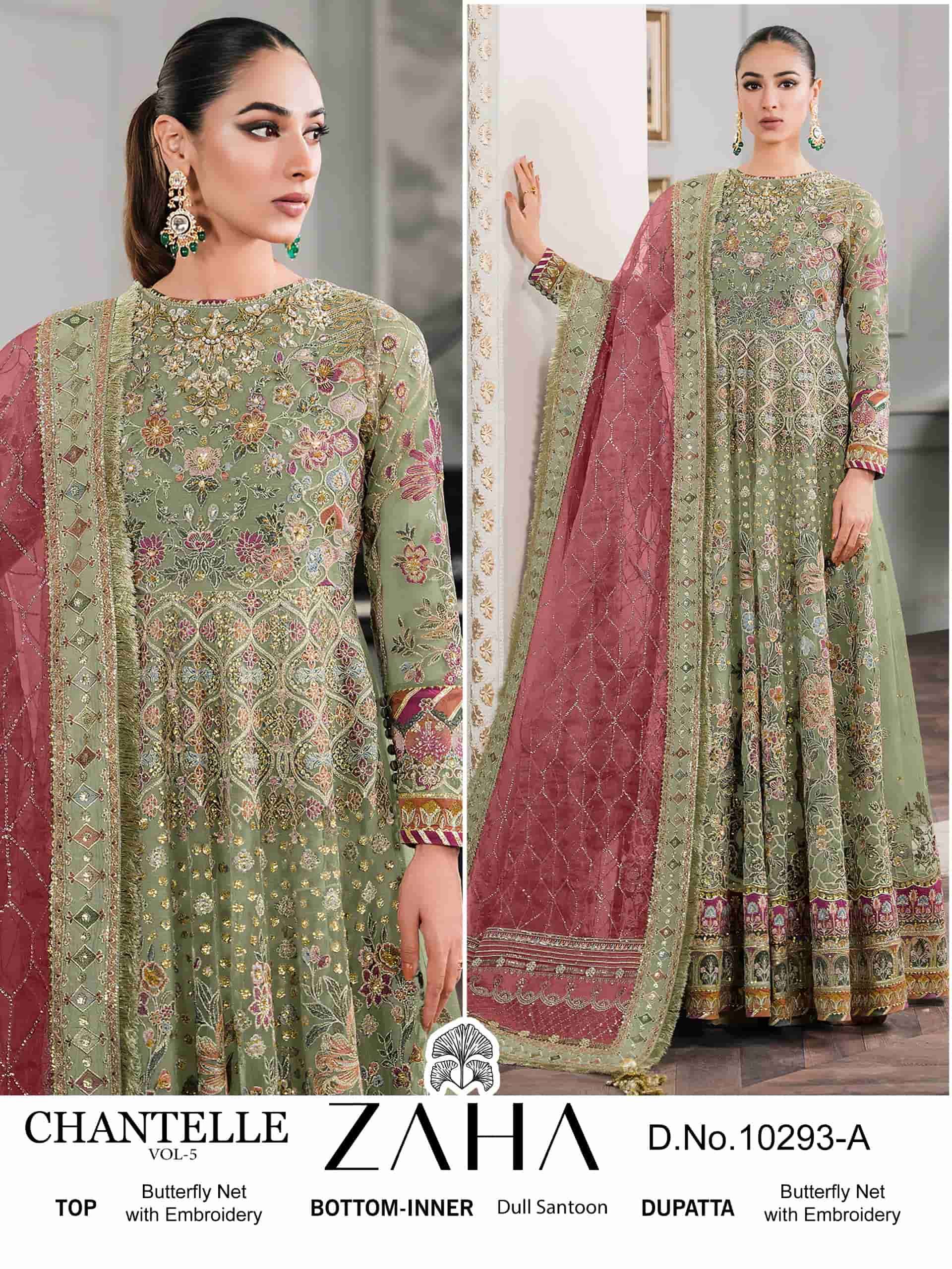 Zaha 10293 A Festive Wear Style Heavy Designer Pakistani Salwar Suit Exporter