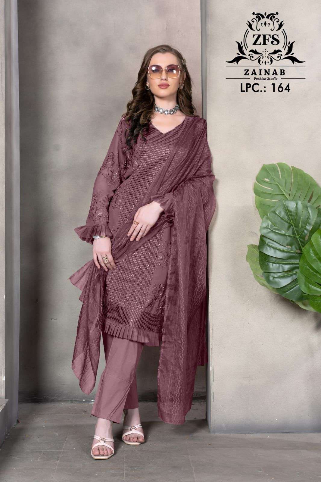 Zainab Lpc 164 Designer Kurti Pant Dupatta Set Pakistani Collection