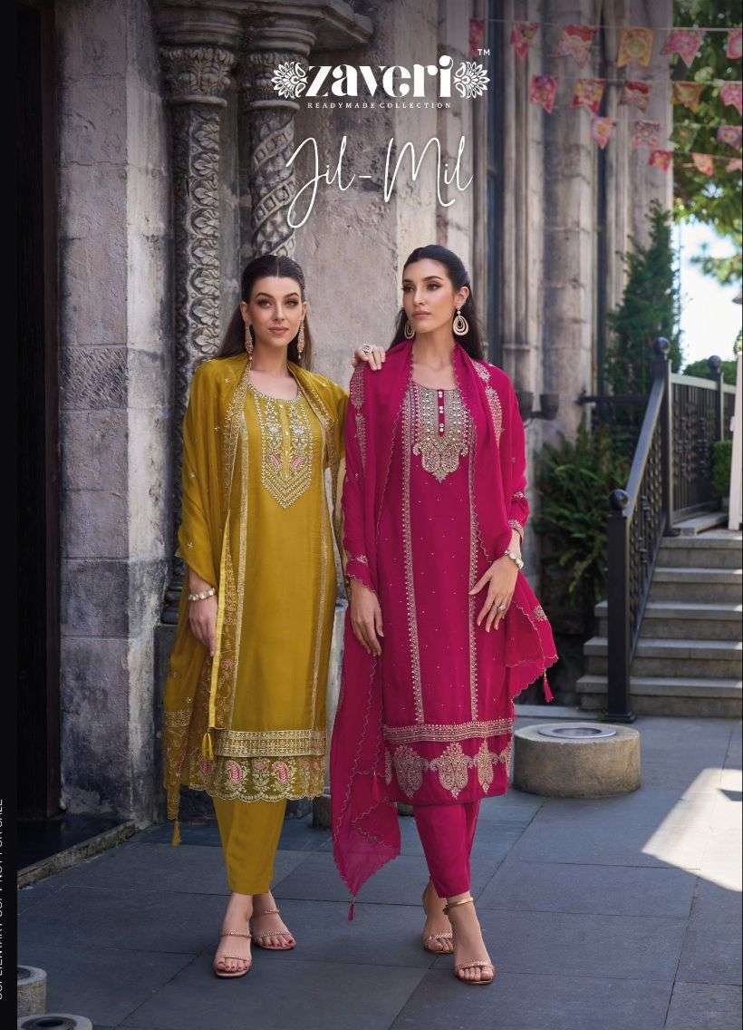 Zaveri Jil Mil Readymade Designer Festive Wear Style Dress Online Suppliers
