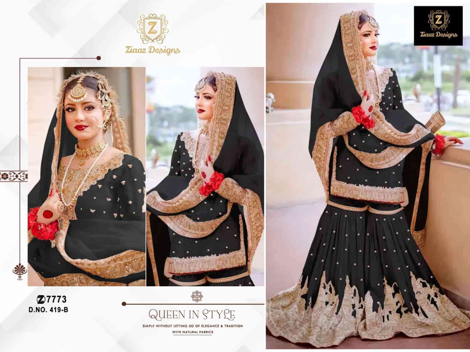 Ziaaz Designs 419 B Heavy Designer Style Festive Wear Style Pakistani Dress Collection