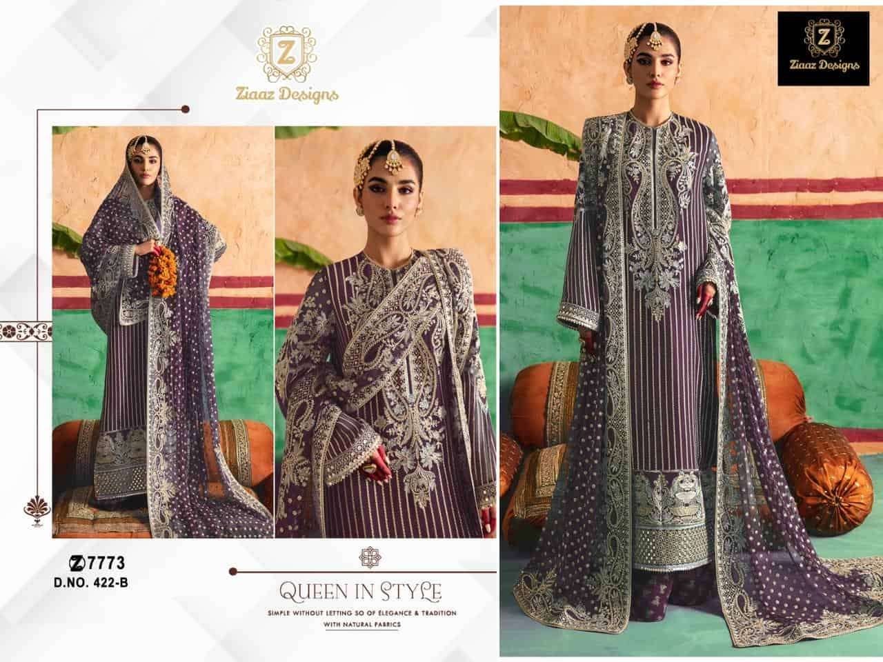 Ziaaz Designs 422 B Exclusive Latest Party Wear Heavy Designs Dress Buy Online