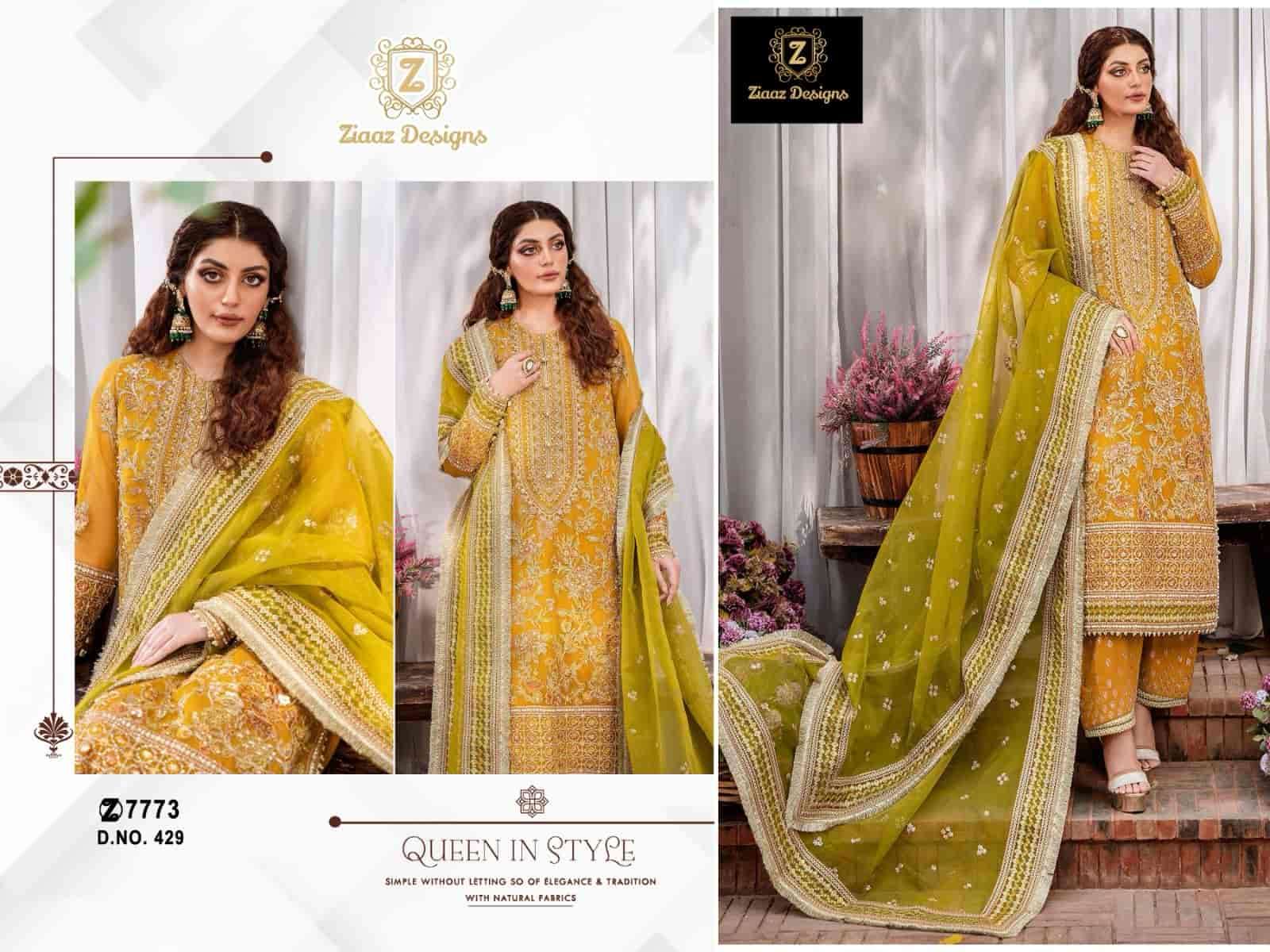 Ziaaz Designs 429 Festive Wear Style Heavy Designer Embroidered Dress Collection