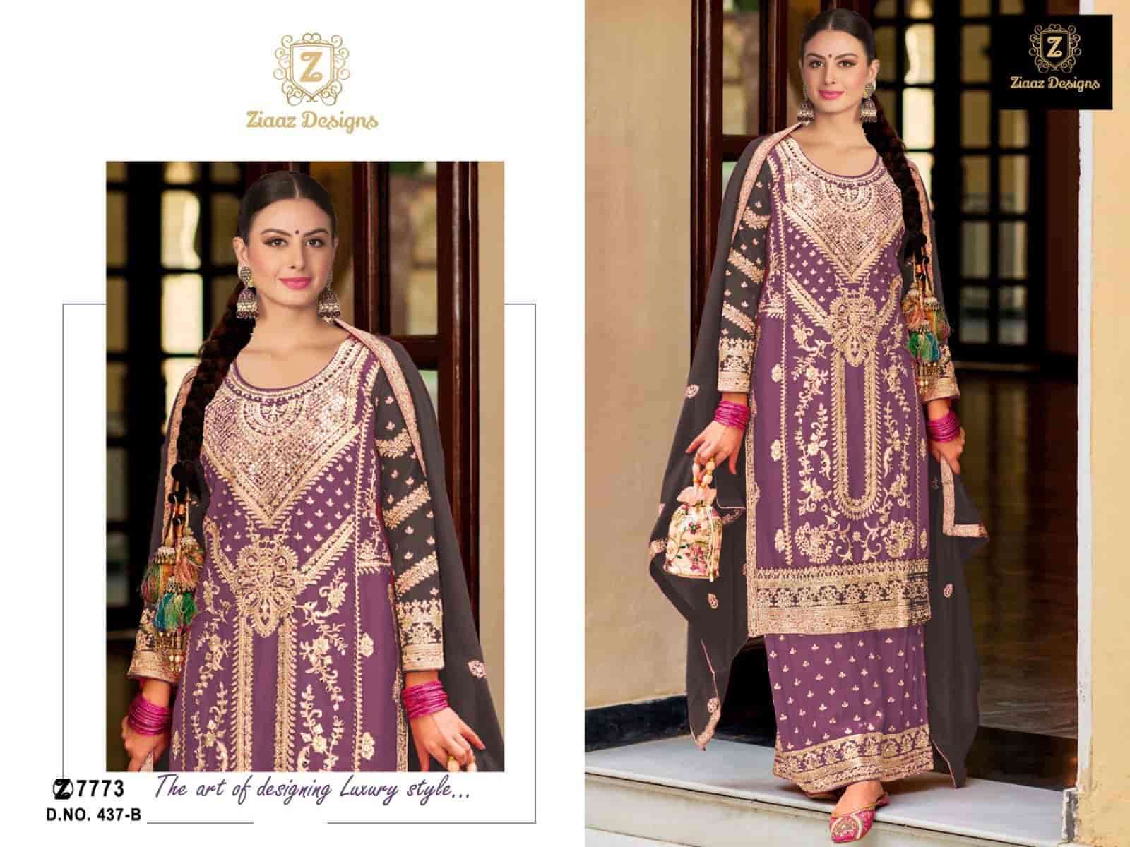 Ziaaz Designs 437 Festive Wear Style Heavy Embroidered Salwar Kameez Exporter