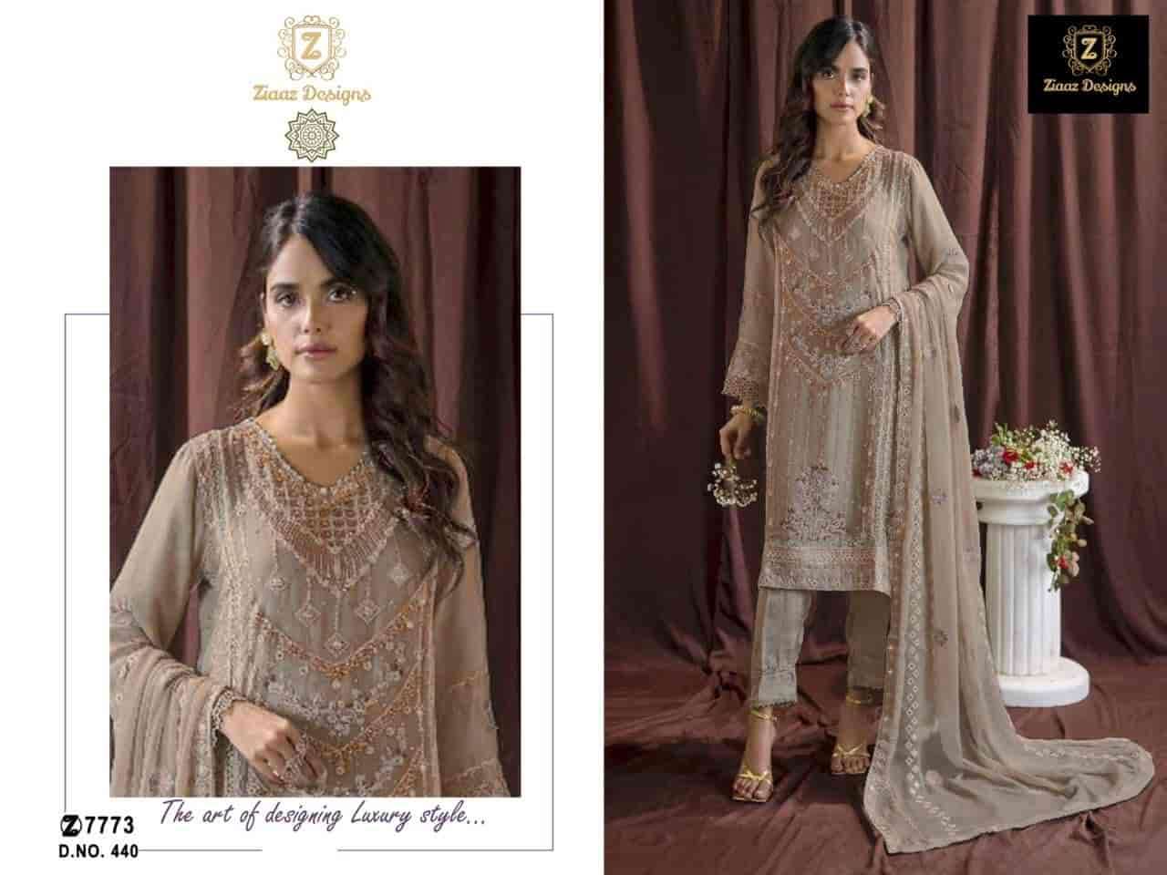Ziaaz Designs 440  Georgette Embroidered Pakistani Unstitch Dress Exporter