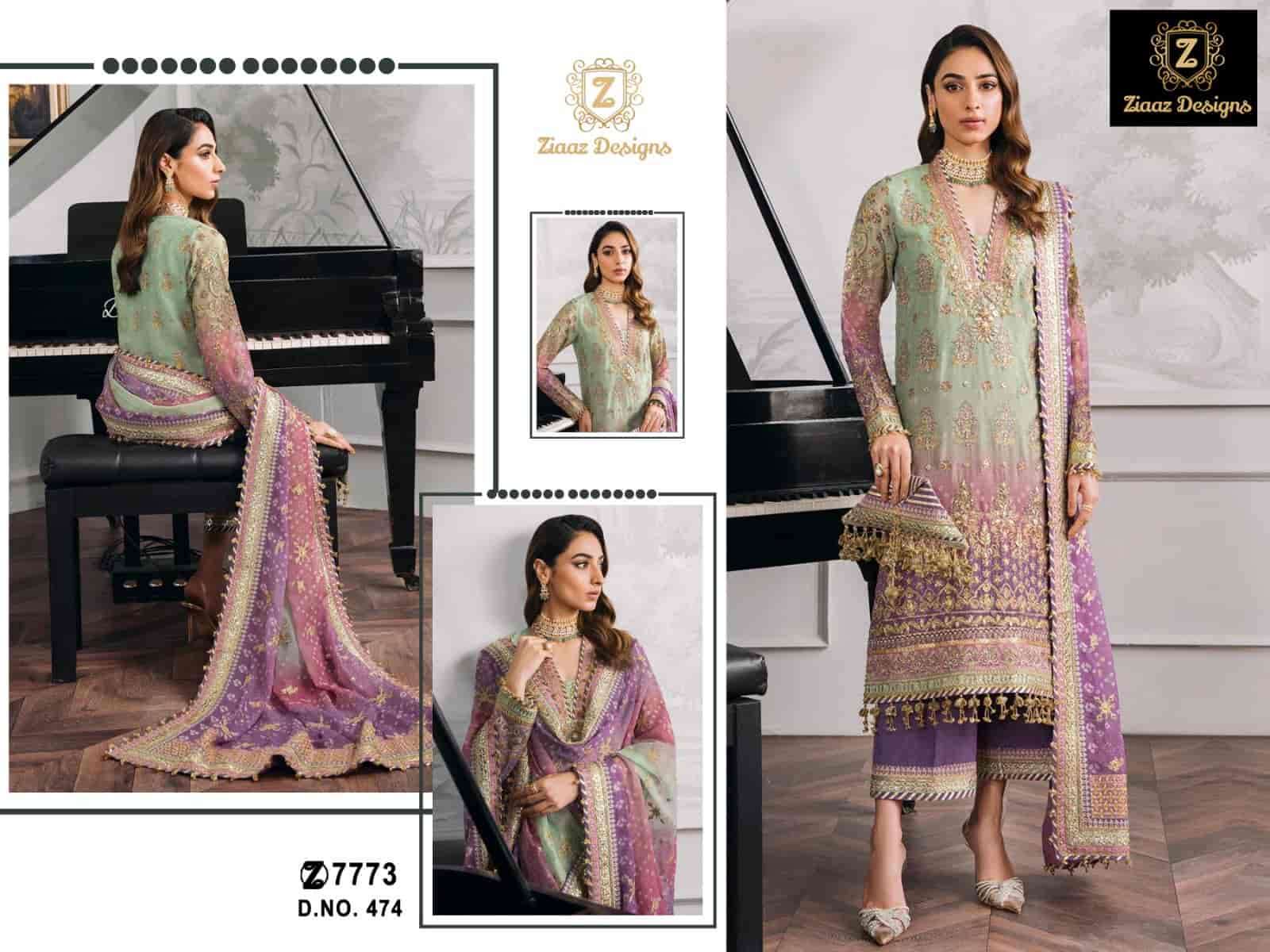 Ziaaz Designs 474 Heavy Designer Style Pakistani Festive Wear Salwar Suit Buy Online