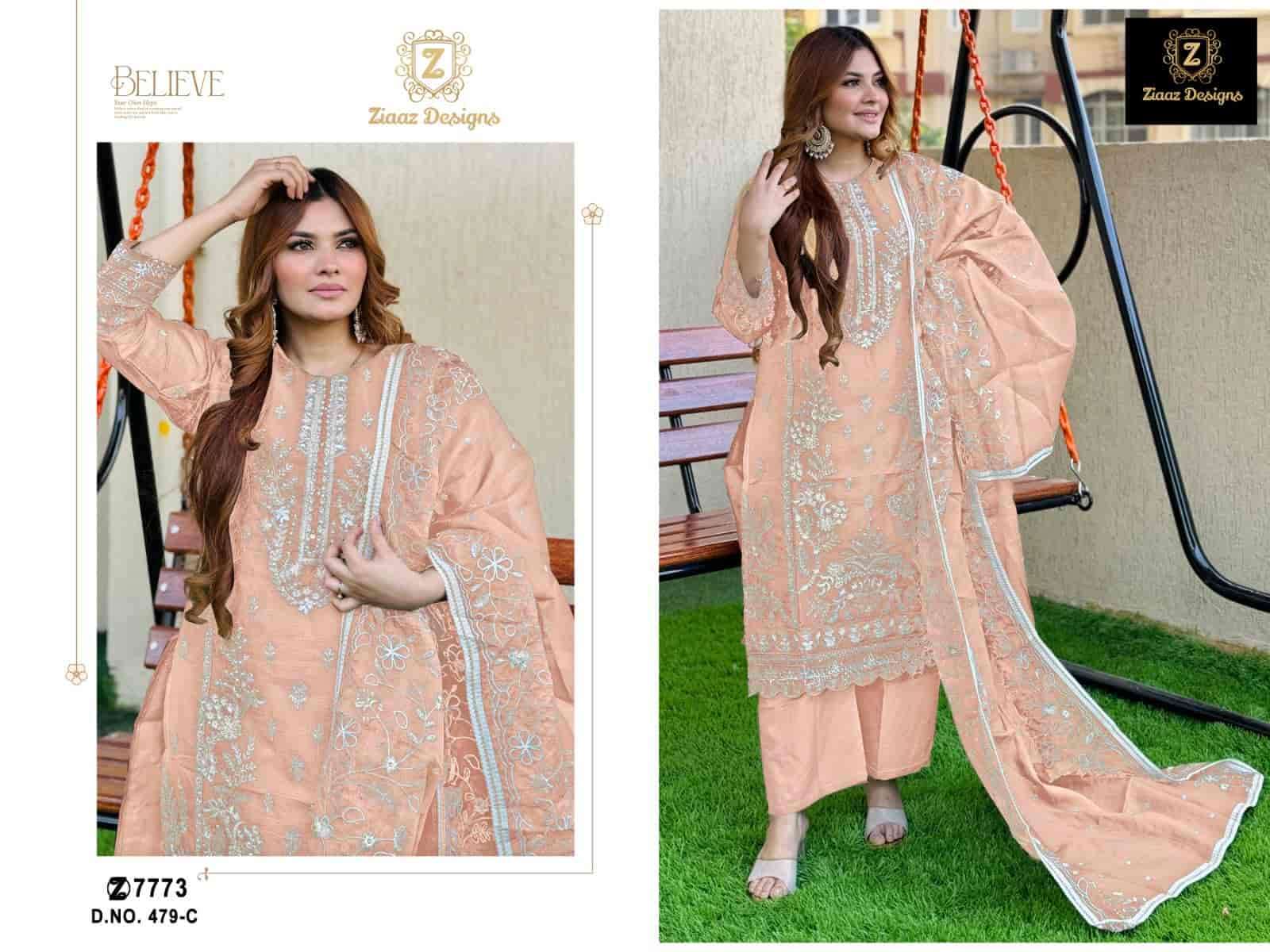 Ziaaz Designs 479 C Festive Wear Style Pakistani Unstitch Dress Collection