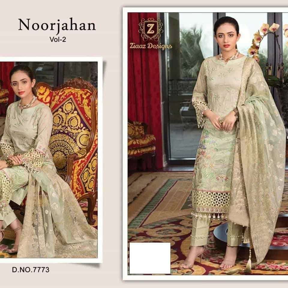Ziaaz Designs Noorjahan Vol 2 Fancy Designer Style Unstitch Salwar Kameez Exporter