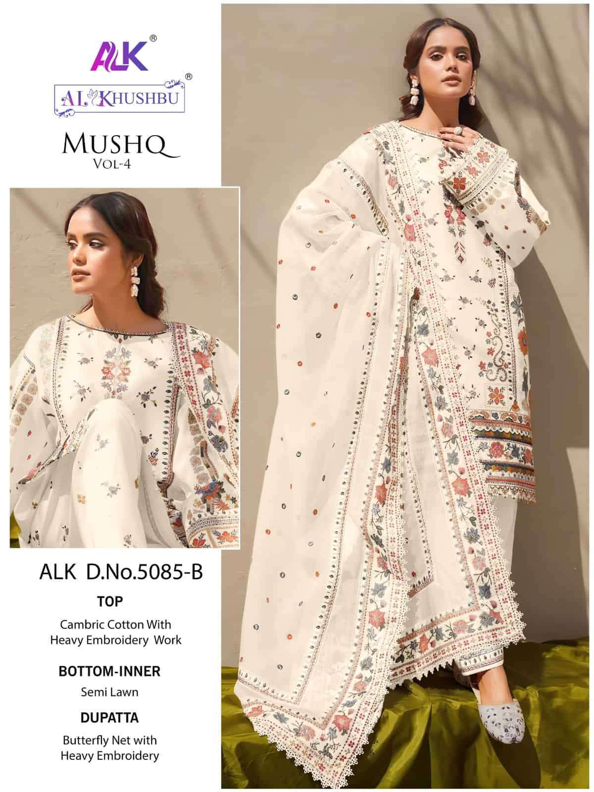 Al Khushbu 5085 B Exclusive Heavy Embroidered Festive Cotton Dress Selection