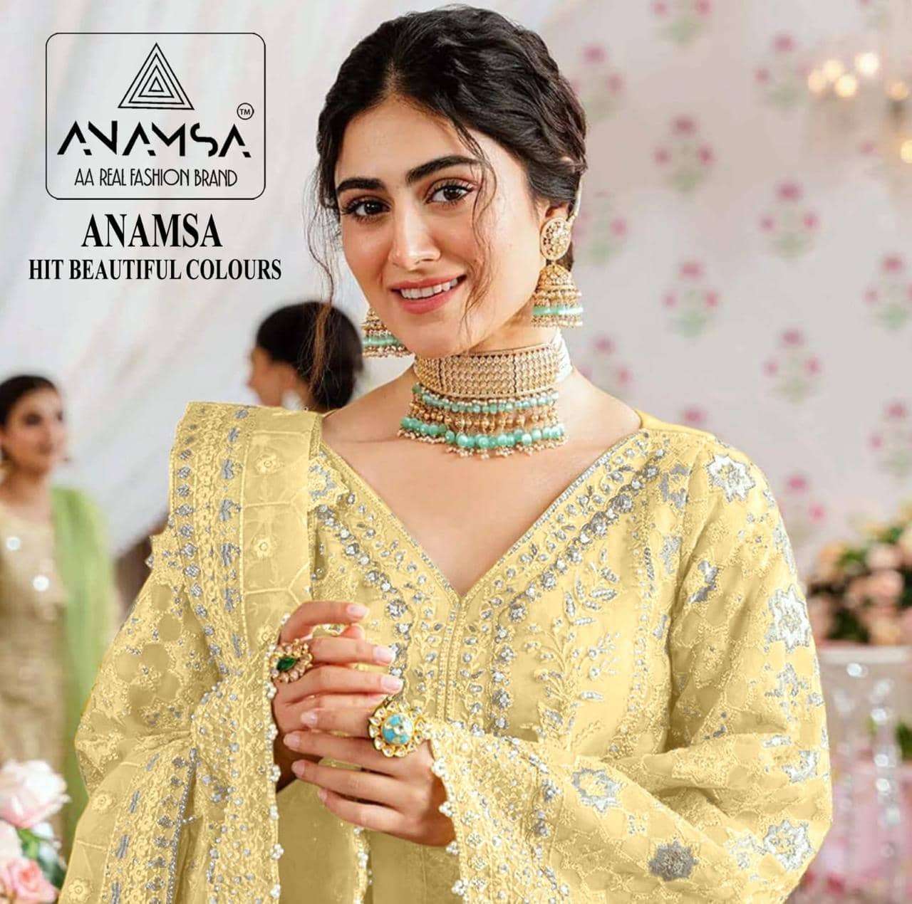 Anamsa 285 Colors Exclusive Heavy Designer Style Georgette Salwar Kameez Wholesalers
