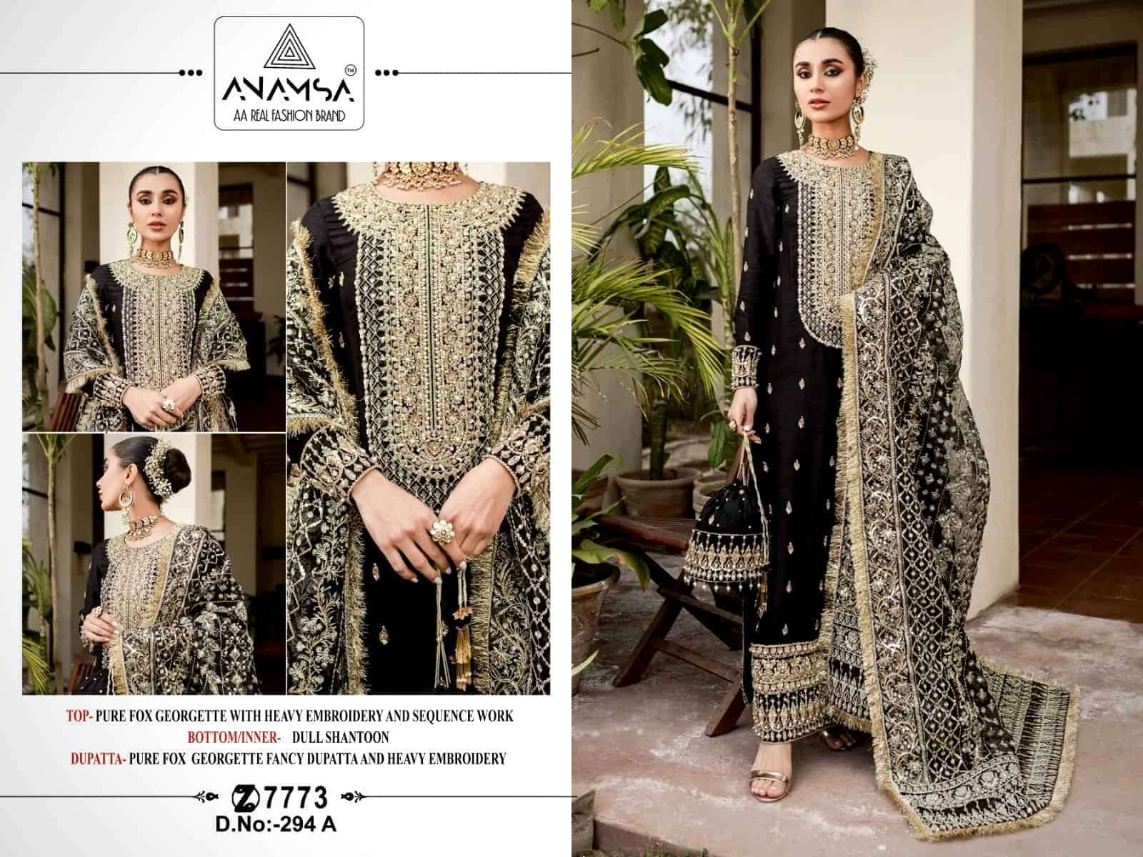 Anamsa 294 A Premium Georgette Pakistani Salwar Suit Assortment