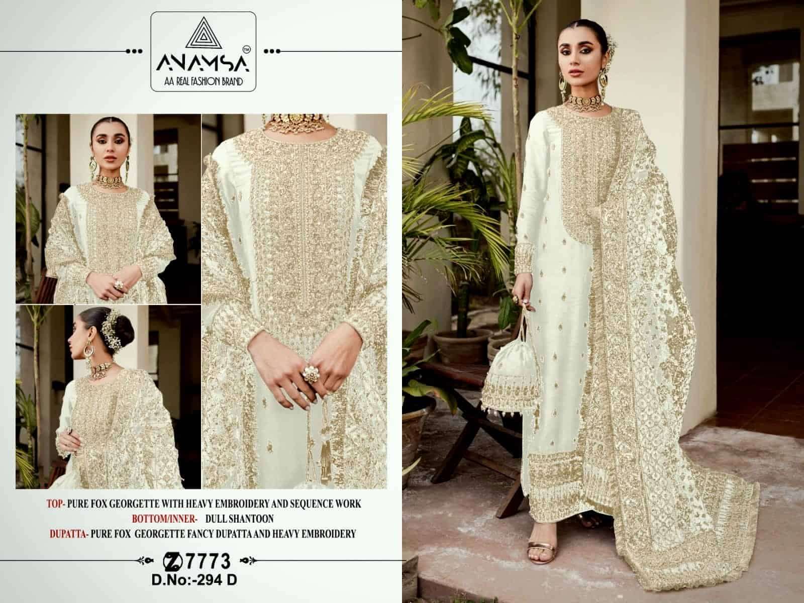 Anamsa 294 D Exclusive latest Heavy Embroidered Designer Dress Buy Online