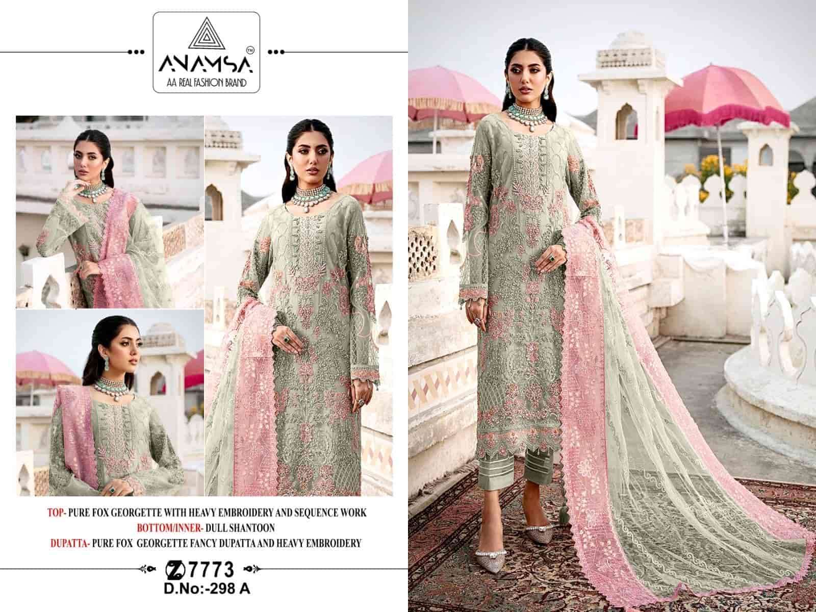Anamsa 298 Colors Latest Heavy Style Designer Embroidered Salwar Kameez Wholesalers
