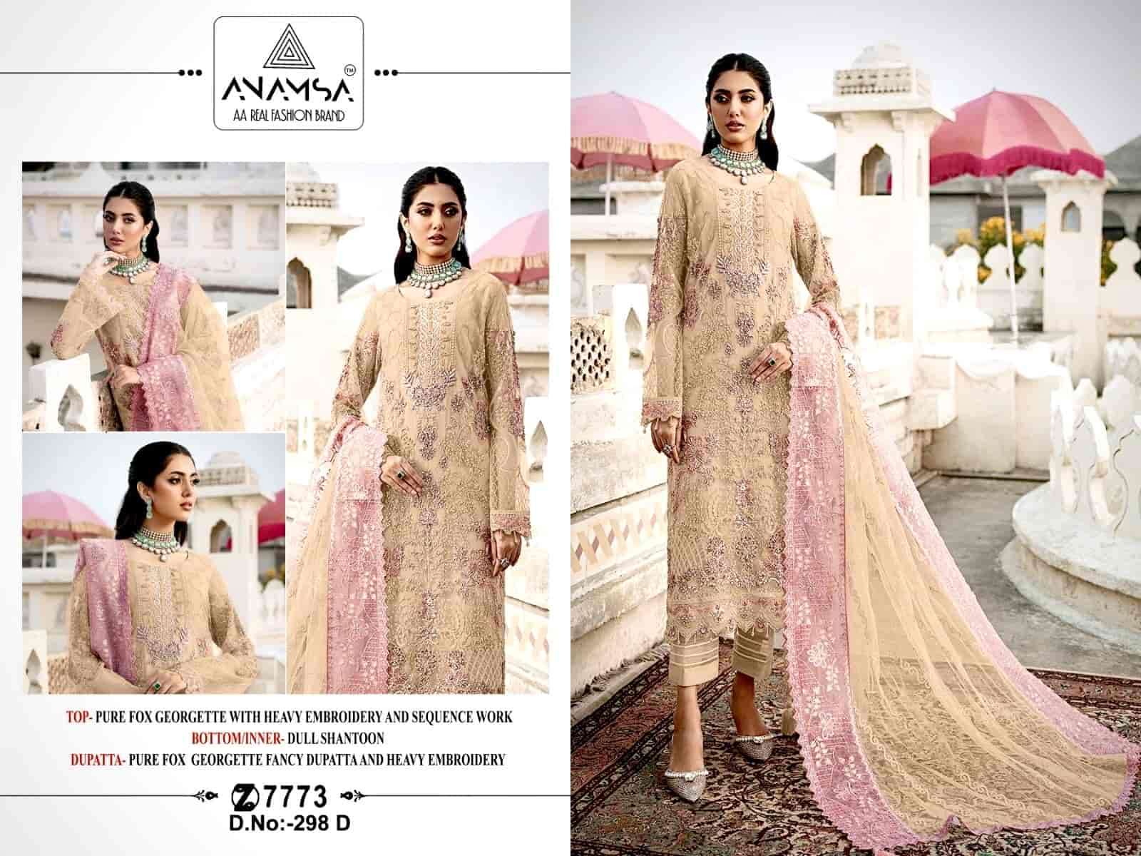 Anamsa 298 D Festive Wear Style Latest Fancy Embroidered Salwar Kameez Exporter