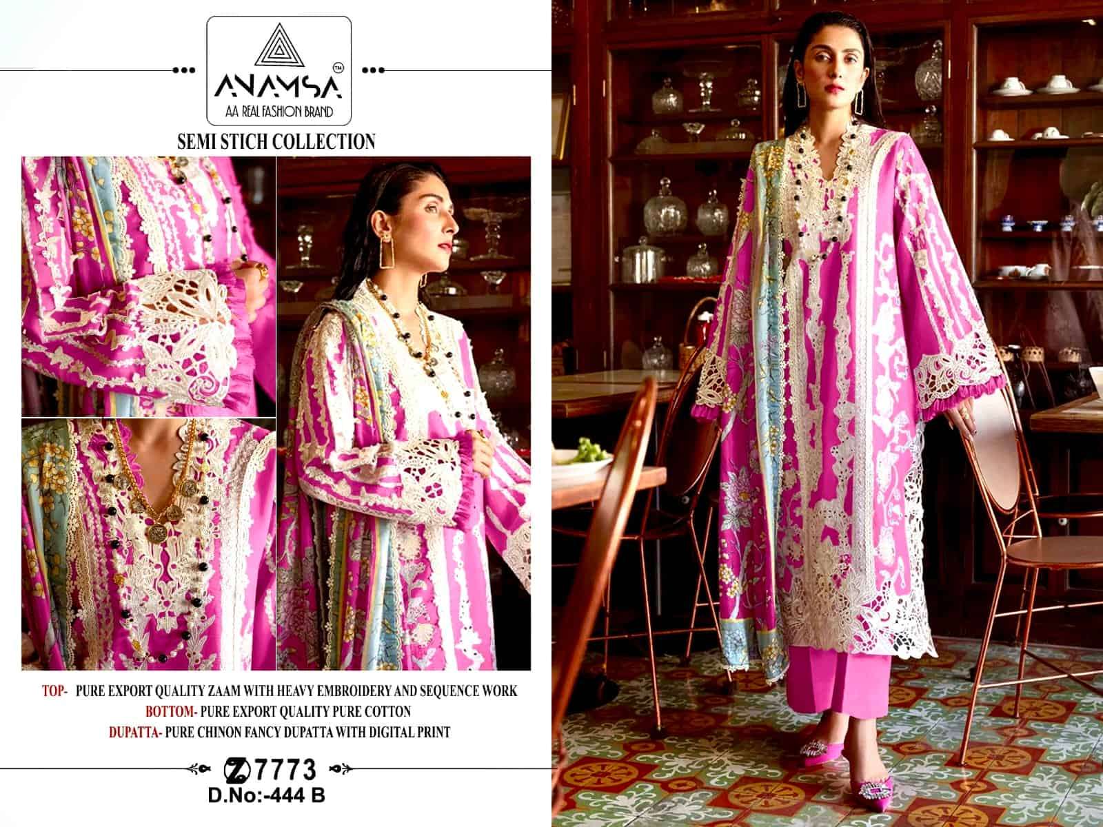 Anamsa 444 B Fancy Designer Style Printed Salwar Kameez Buy Online