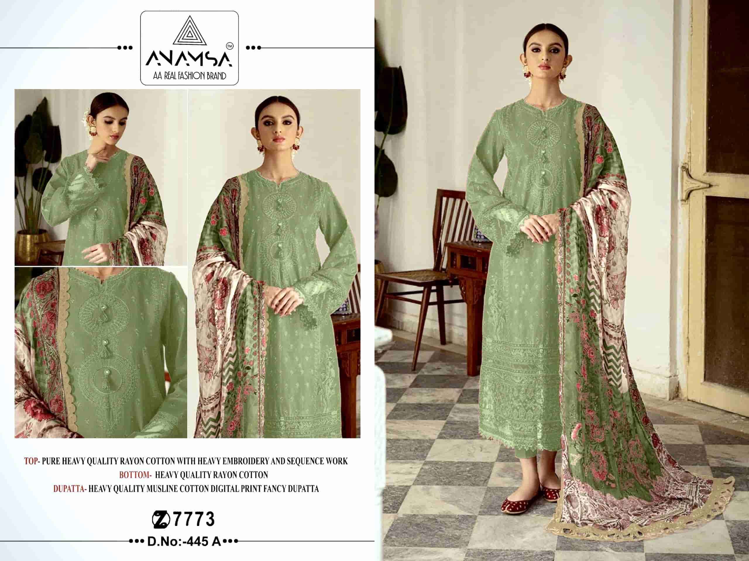 Anamsa 445 A Fancy Designer Embroidered Cotton Salwar Kameez Exporter