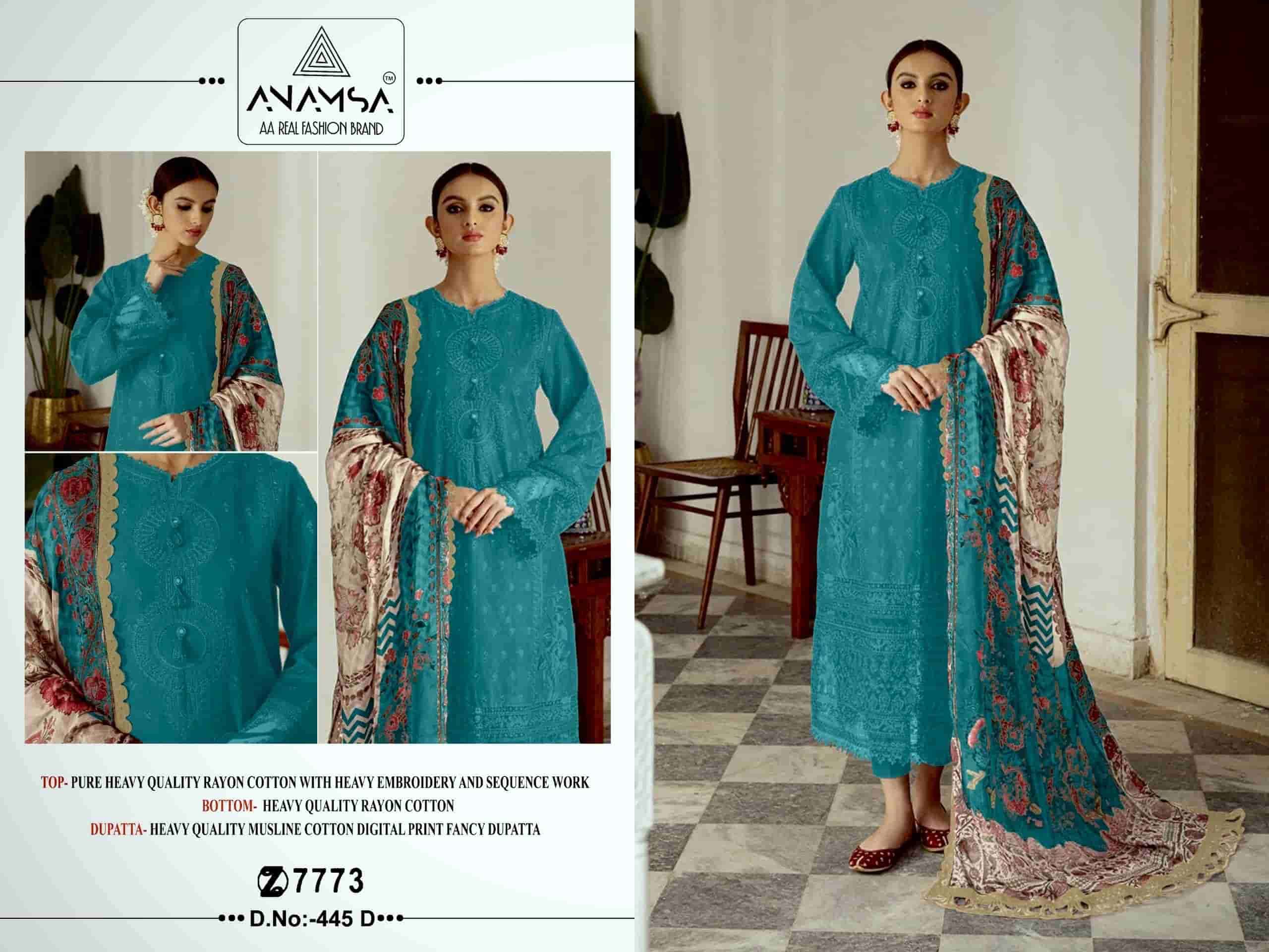 Anamsa 445 D Festive Wear Style Designer Pakistani Salwar Suit Online Suppliers