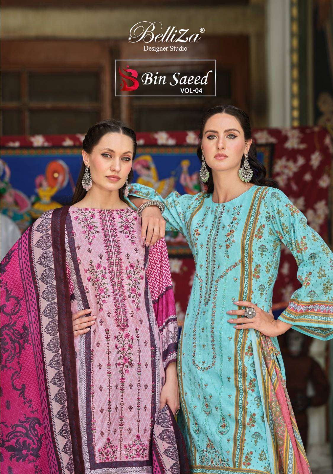 Belliza Bin Saeed Vol 4 Fancy Cotton Salwar Kameez Catalog Exporters