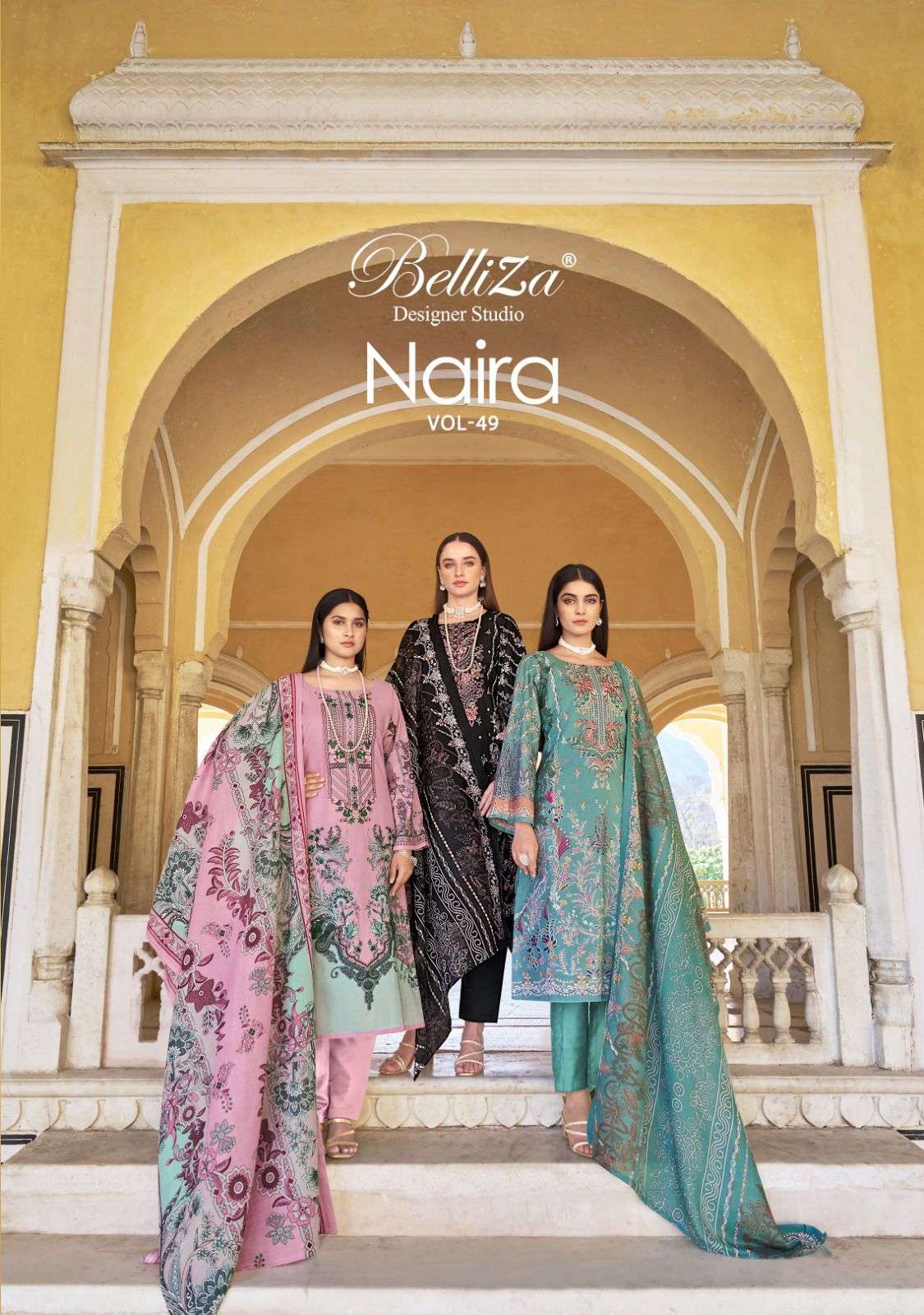 Belliza Naira Vol 49 Digital Print Exclusive Dress Material Catalog Exporters