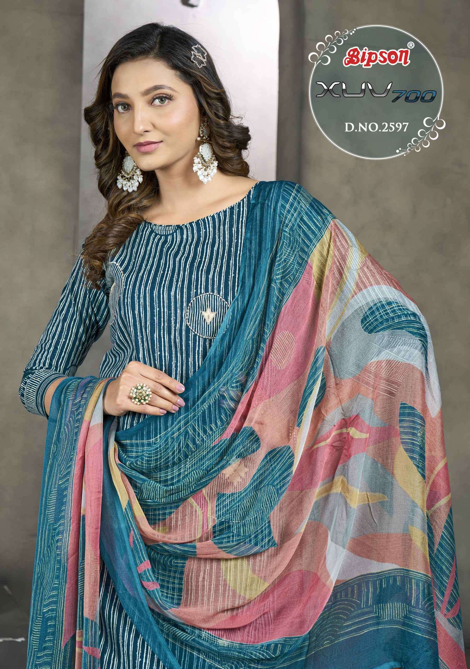 Bipson Xuv 2597 Ethnic Designs Cotton Dress Catalog New Collection