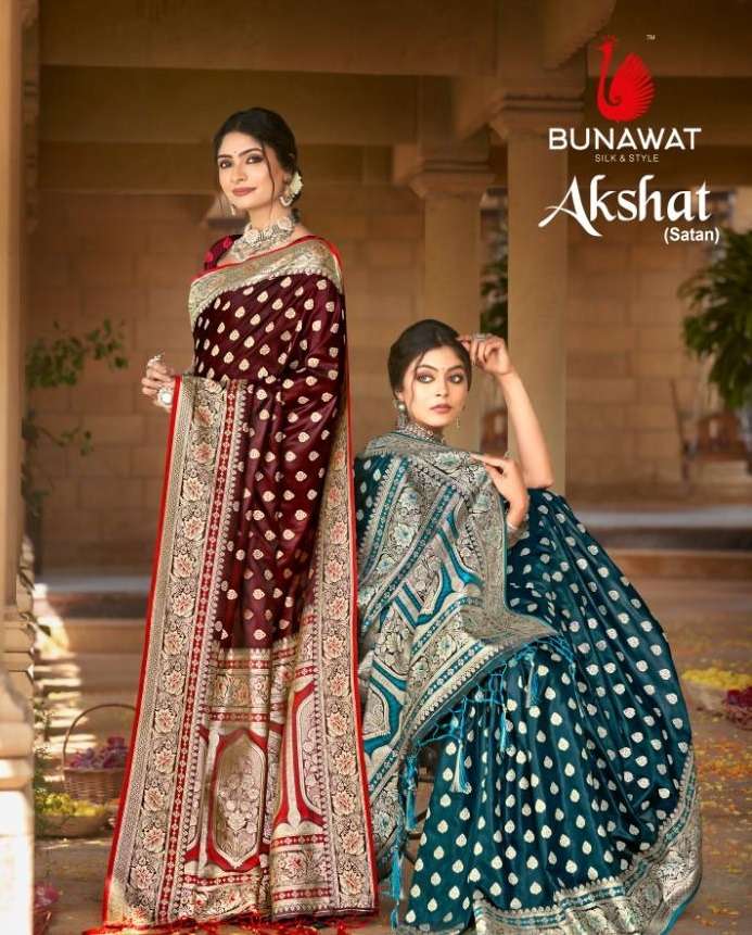 Bunawat Akshat Wedding Wear Designer Silk Saree Buyers For Online