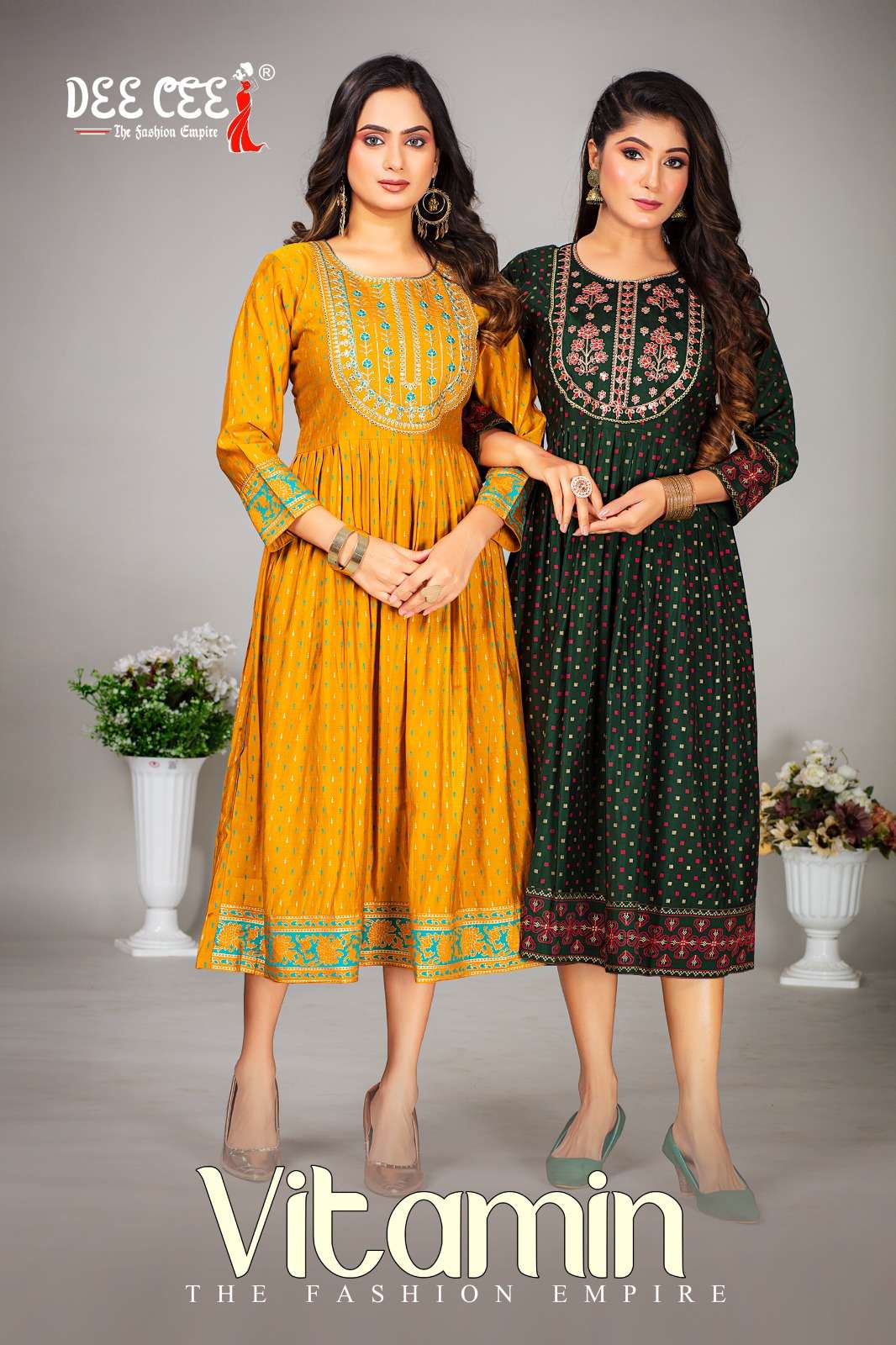 Dee Cee Vitamin Exclusive Long Flared Kurti Online Collection