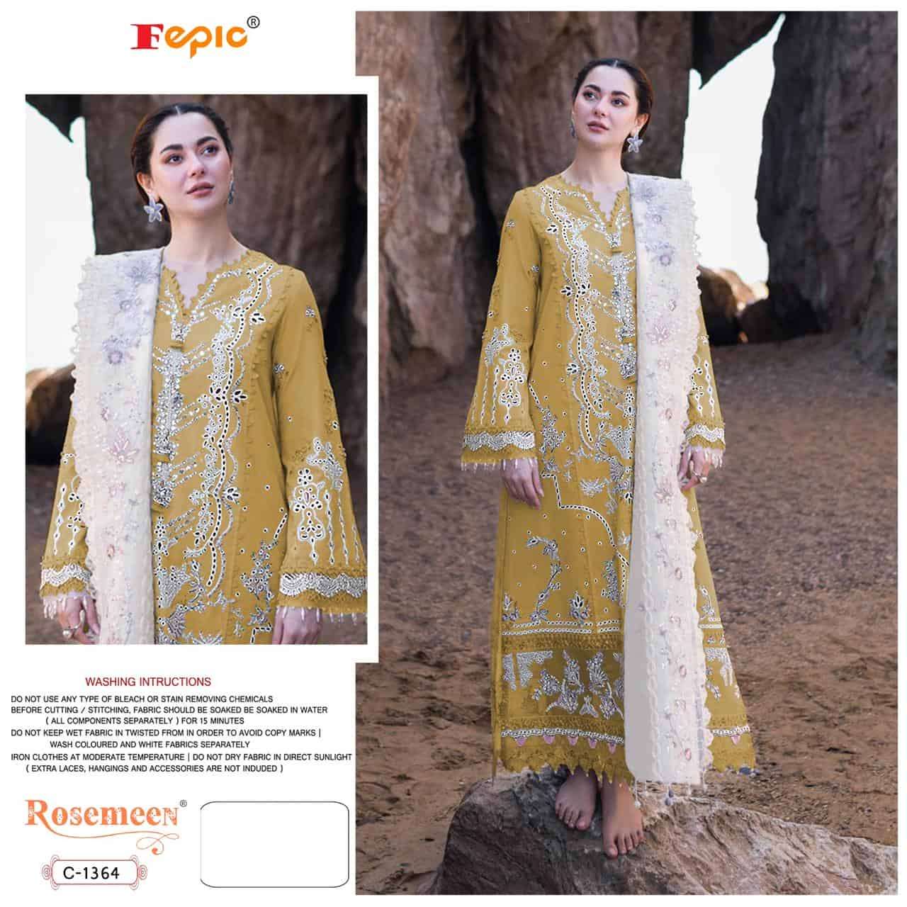 Fepic C 1364 Exquisite Cotton Embroidered Salwar Kameez Collection