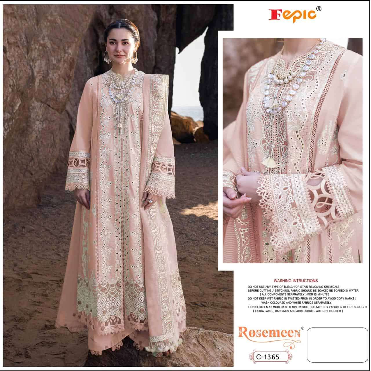 Fepic C 1365 Colors Festive Wear Style Exclusive Embroidered Designer Dress Wholesalers 