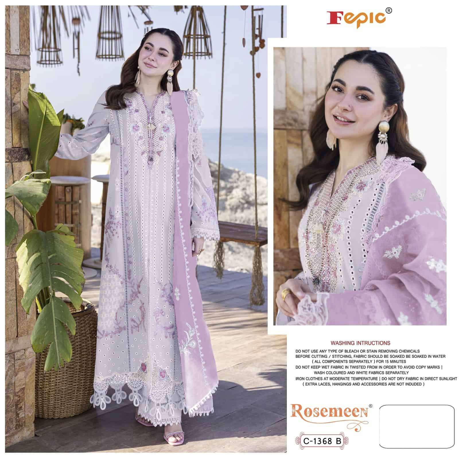 Fepic C 1368 B Premium Cotton Embroidered Salwar Suit Ensemble
