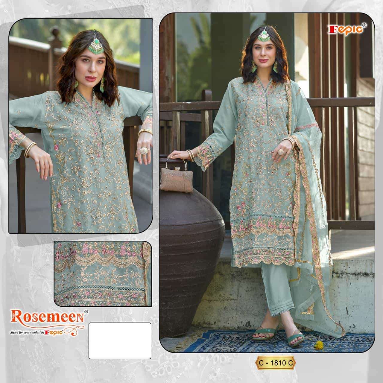 Fepic C 1810 C Exclusive Heavy Designer Festive Wear Pakistani Dress Online Suppliers