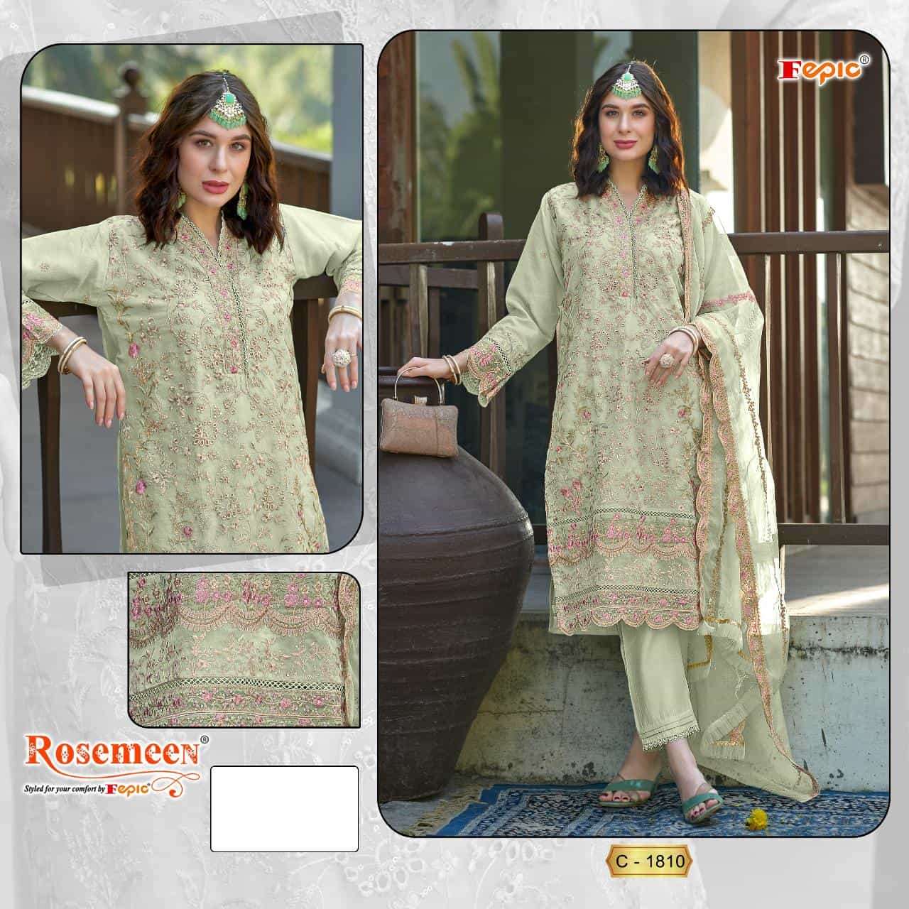 Fepic C 1810 Colors Festive Wear Style Designer Embroidered Suit Wholesalers
