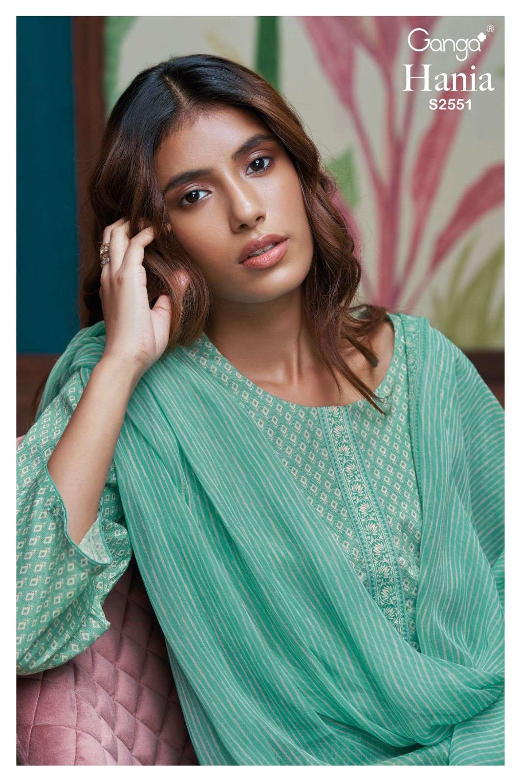 Ganga Hania 2551 Premium Cotton Ladies Salwar Suit Catalog Suppliers