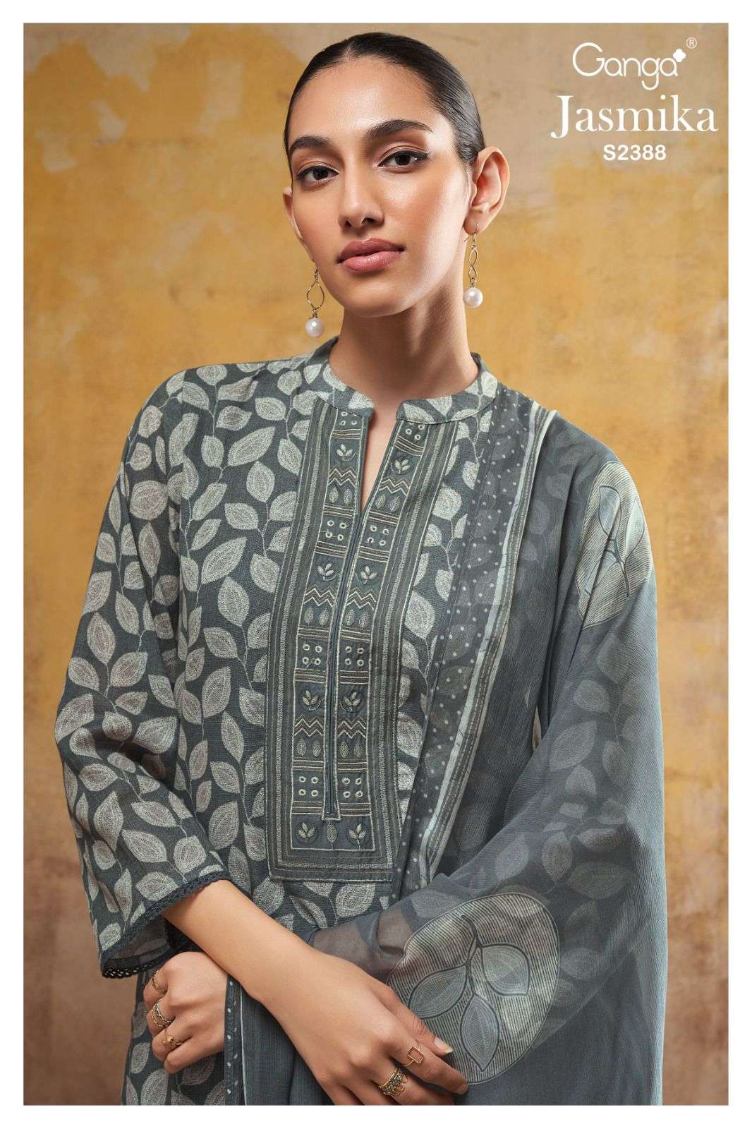 Ganga Jasmika 2388 Fancy Linen Cotton Salwar Suit Online Catalog Wholesales