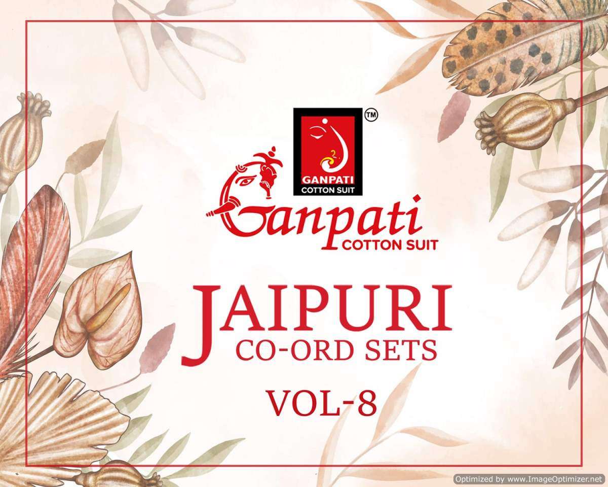 Ganpati Jaipuri Cord Sets Vol 8 Ethnic Wear Cord Suit Catalog Suppliers